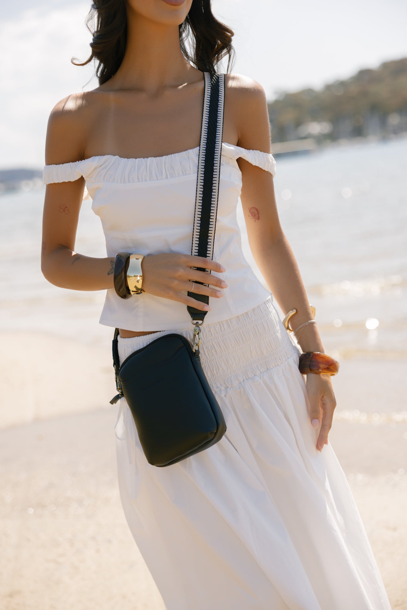 Mika Black Passport Phone Crossbody