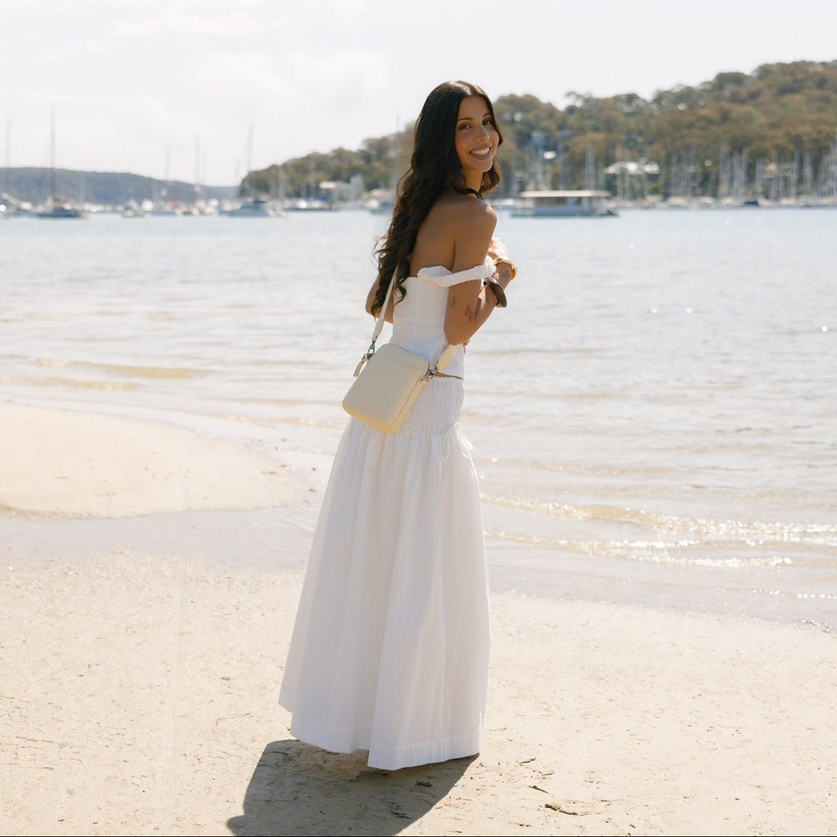 Mika Yellow Chiffon Passport Phone Crossbody