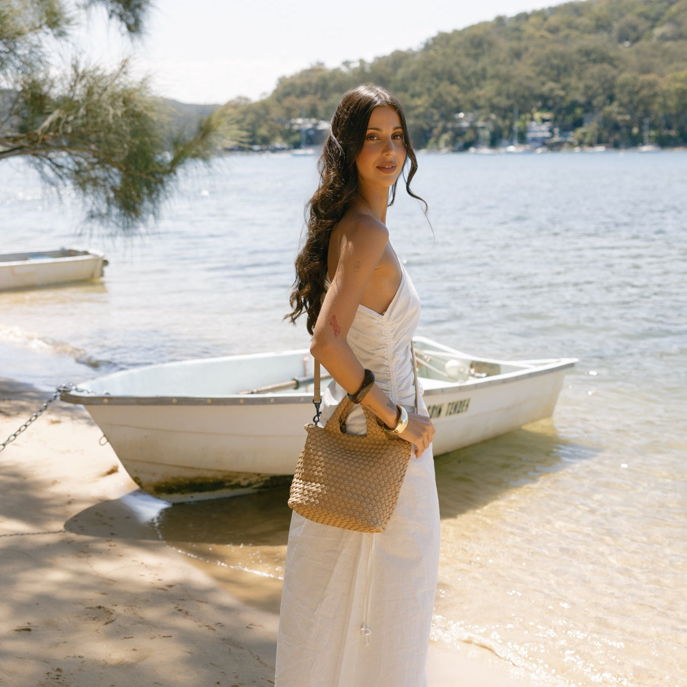 Riviera Latte 2 Piece Mini Tote Handbag