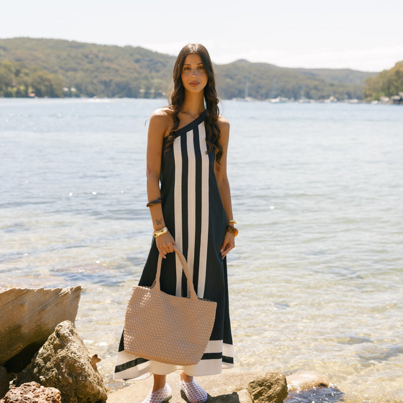 St Moritz Mocha 2 Piece Handwoven Handbag