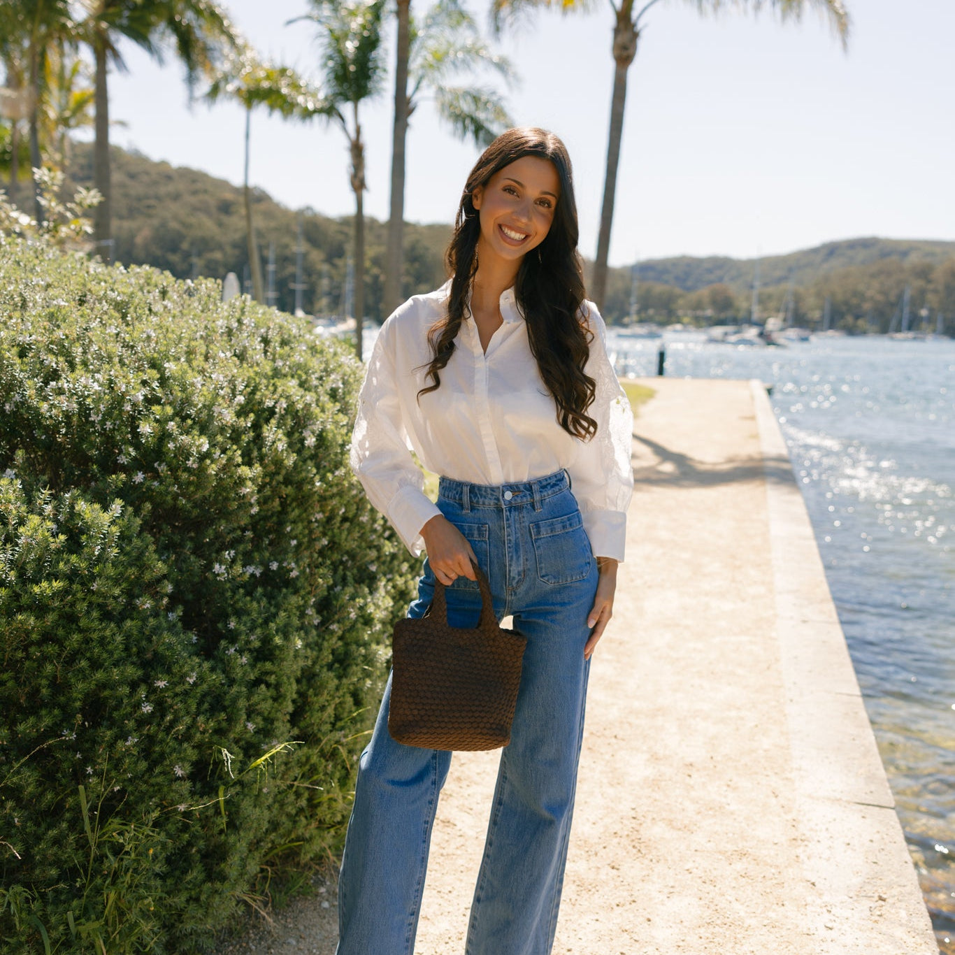 Cherie Chocolate 2 Piece Suedette Mini Handbag