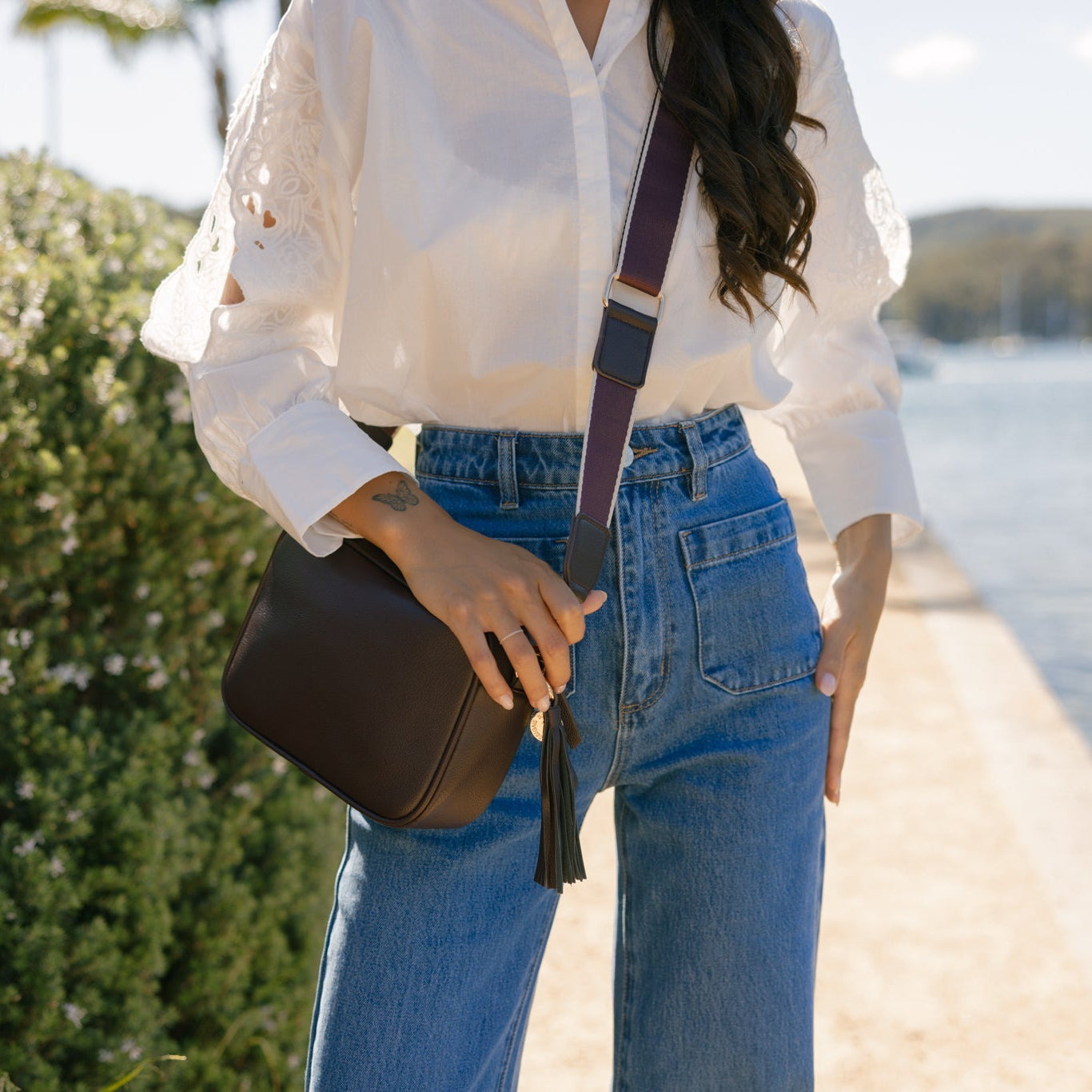 Indie Aubergine Crossbody Bag