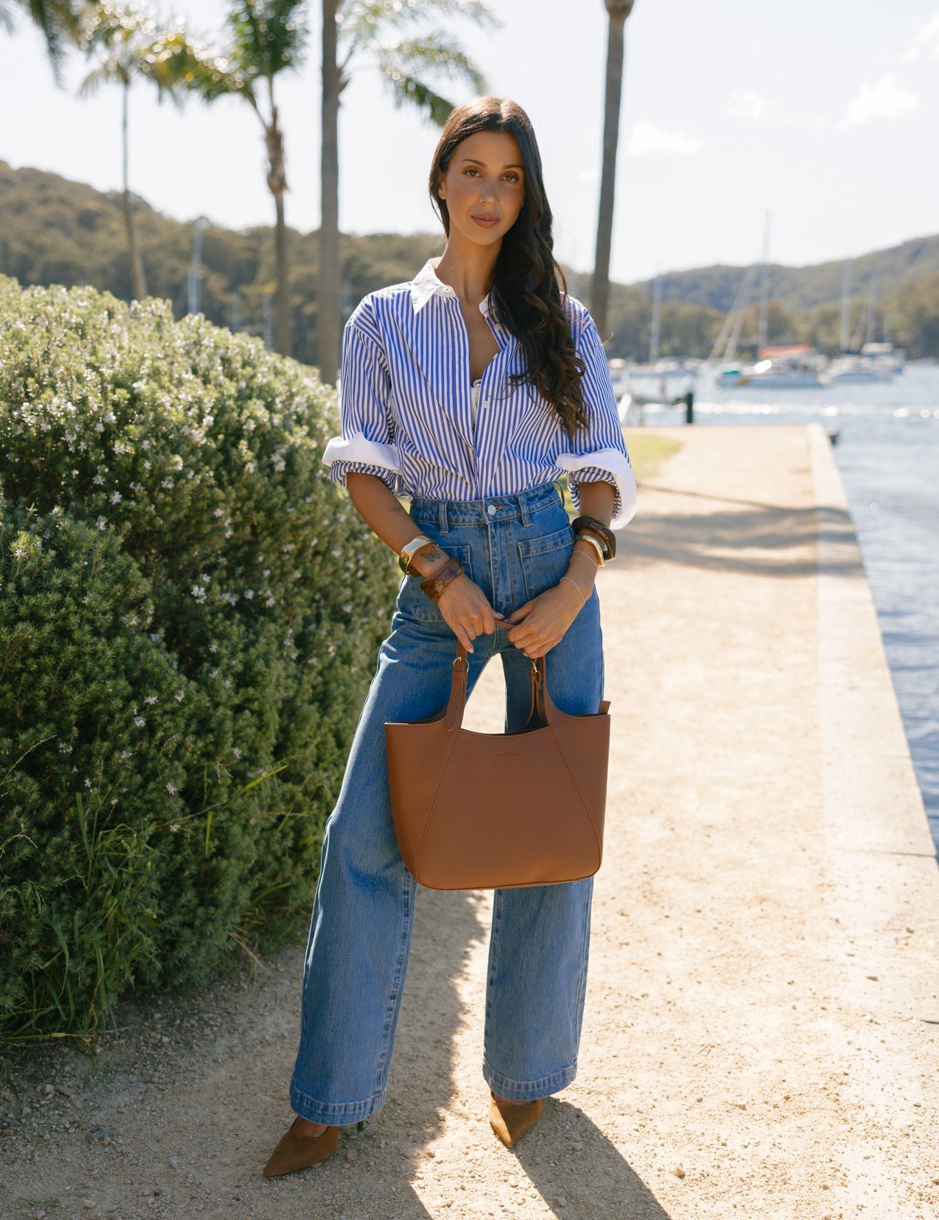 Naomi Mocha Tan 3 Piece Handbag Tote