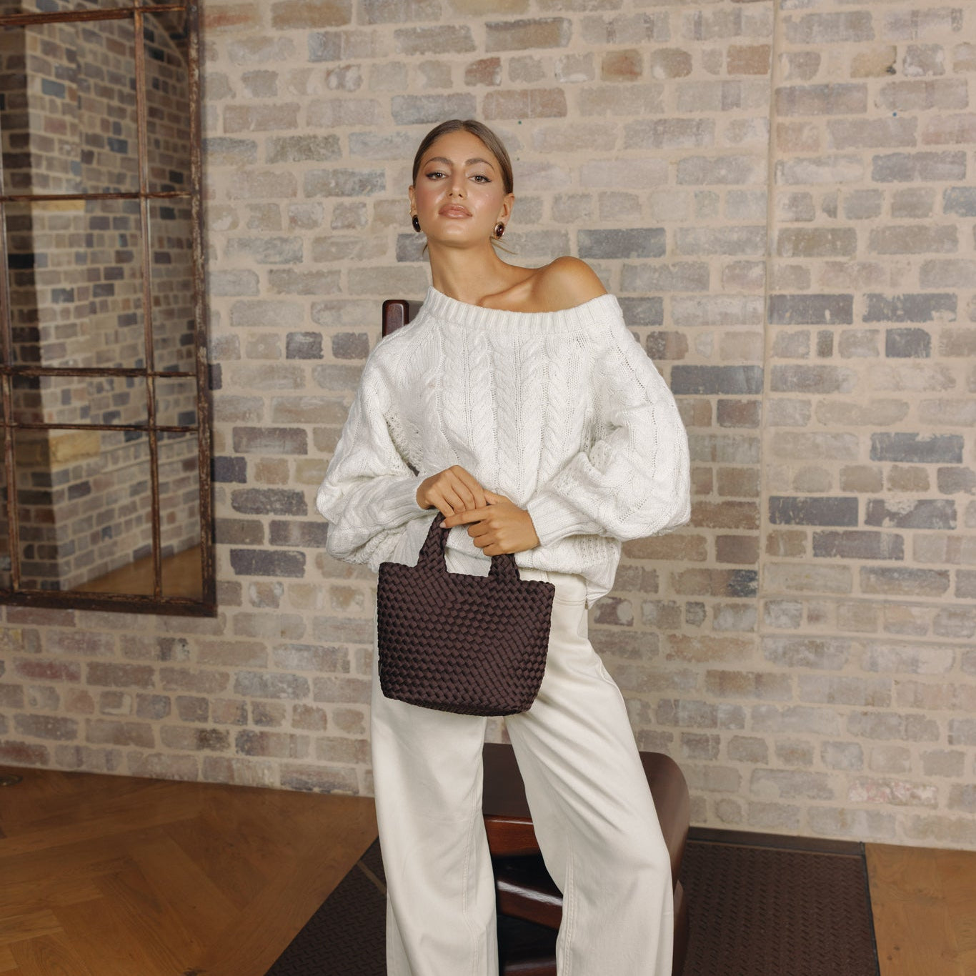 Riviera Chocolate 2 Piece Mini Tote Handbag