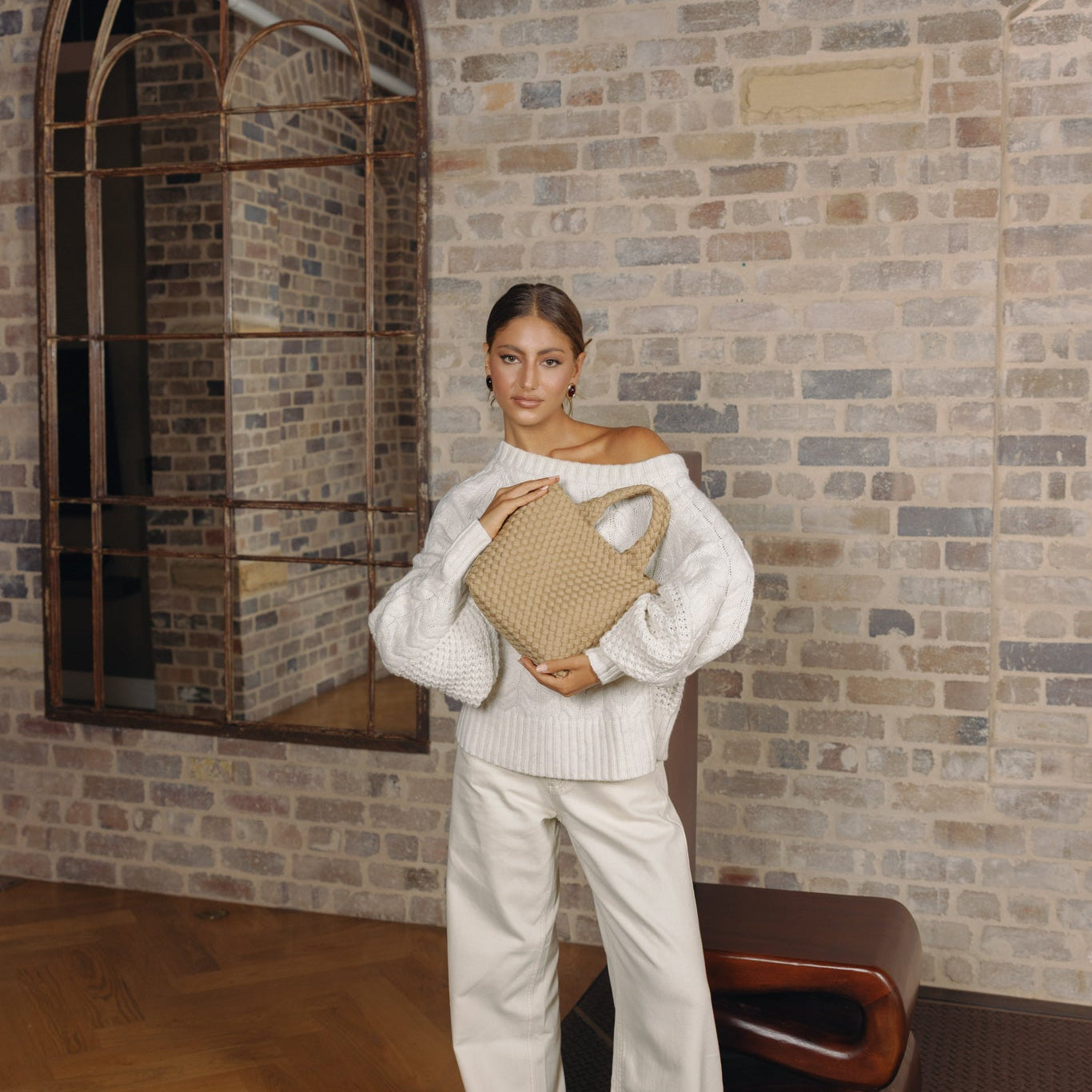 Riviera Latte 2 Piece Mini Tote Handbag