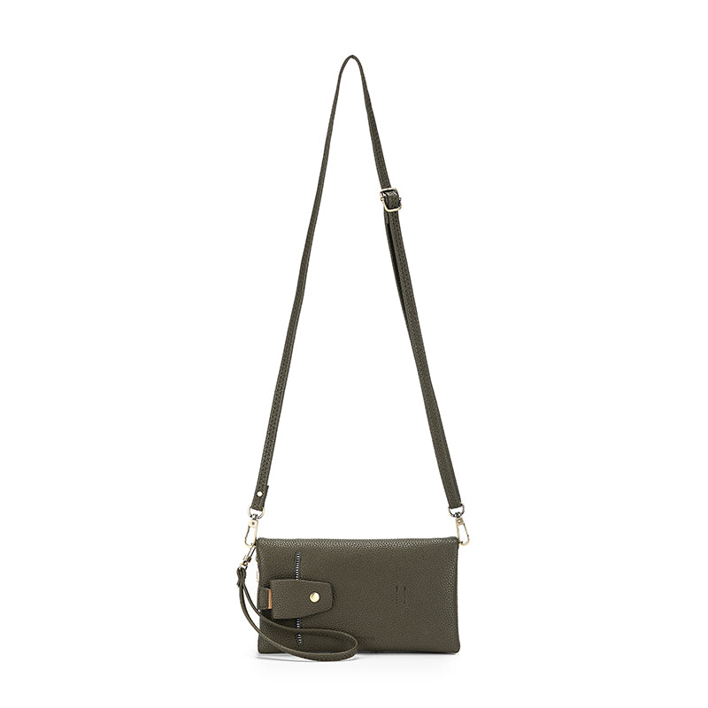 Mavie Dark Olive Crossbody Wallet