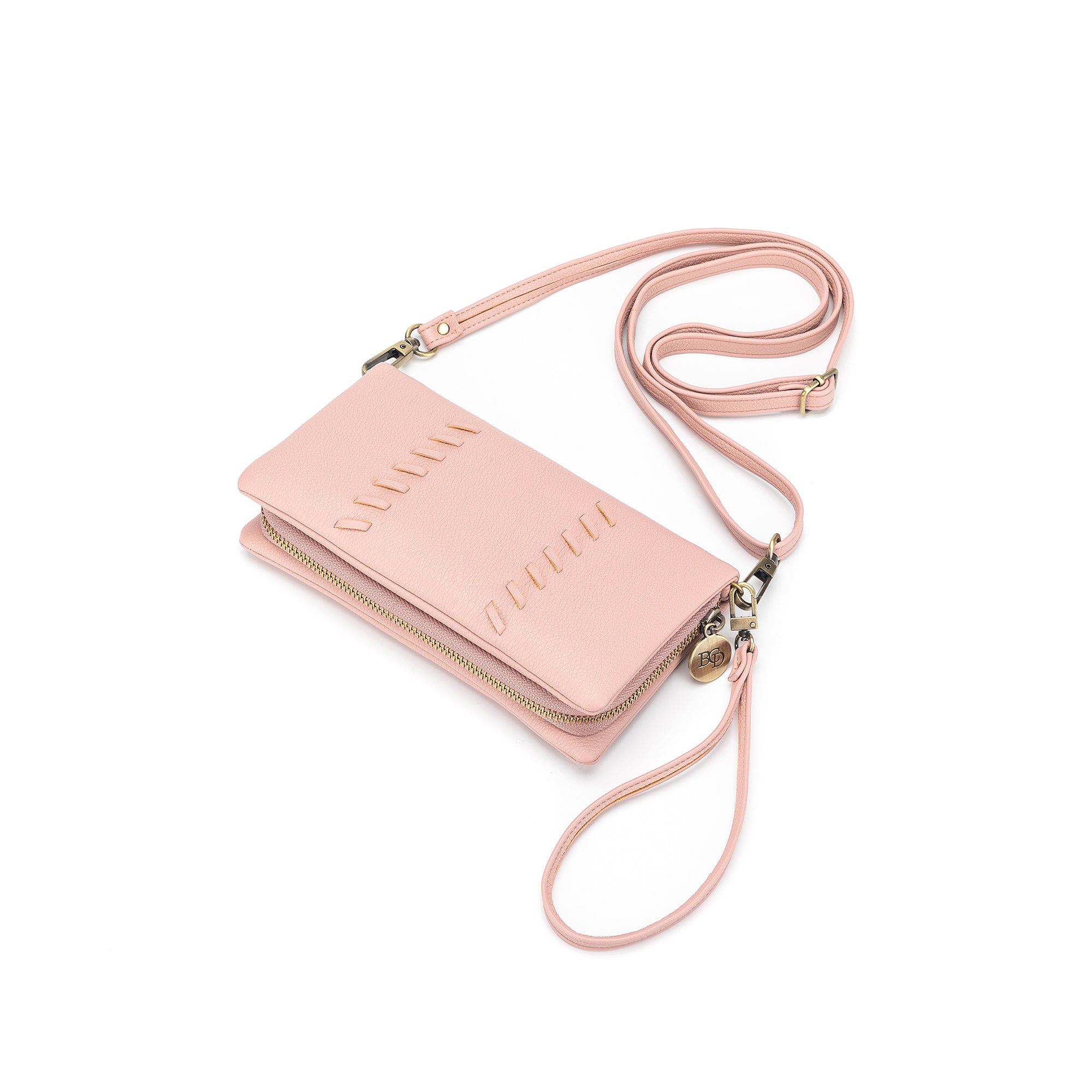 Sky Pink Crossbody Phone Wallet