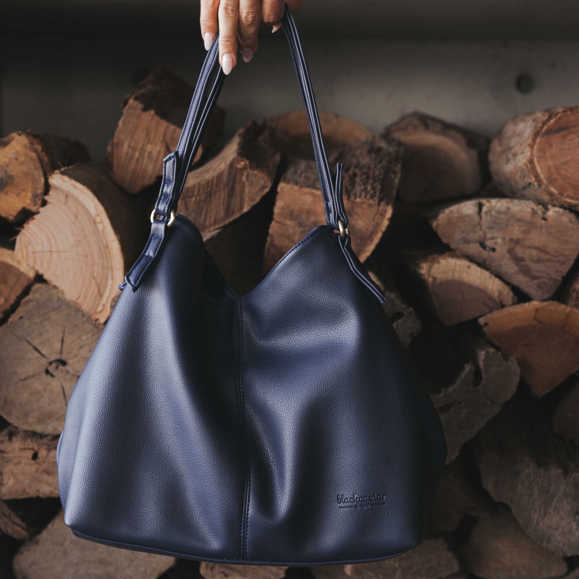 Lina Deep Navy 3 Piece Handbag Set