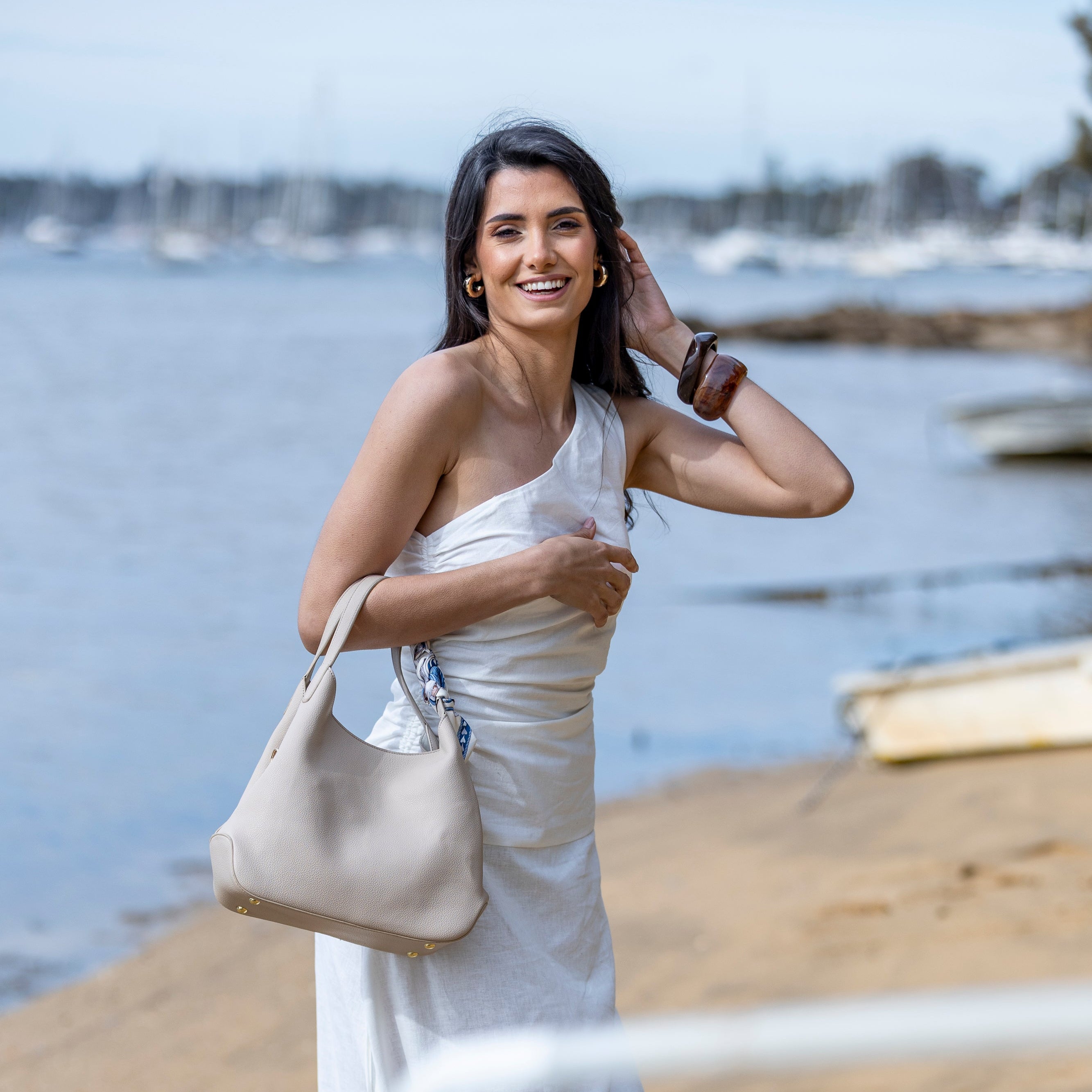 Dune Oatmeal 2 Piece Crossbody Handbag