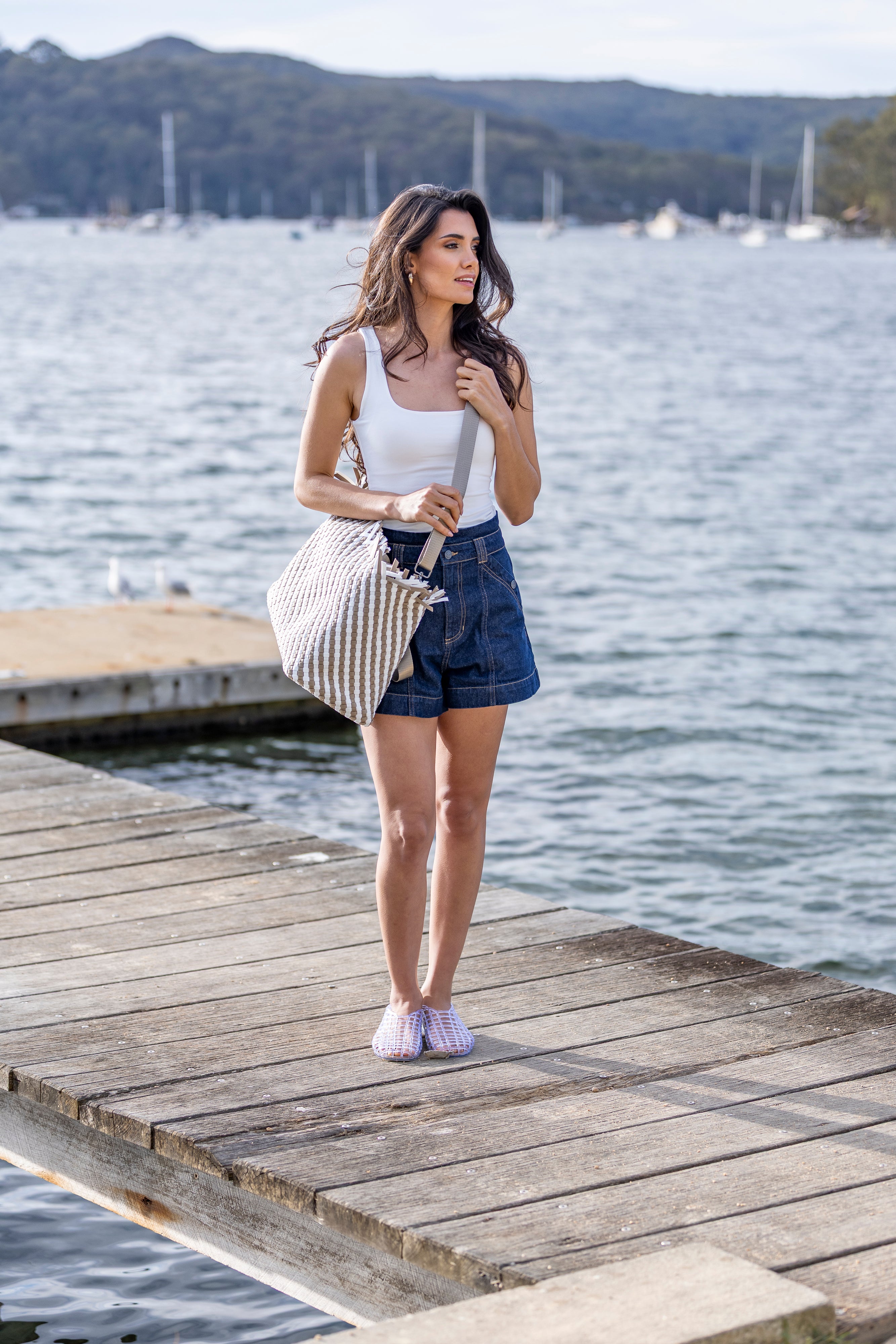 Bahama Biscuit Large 2 Piece Woven Tote