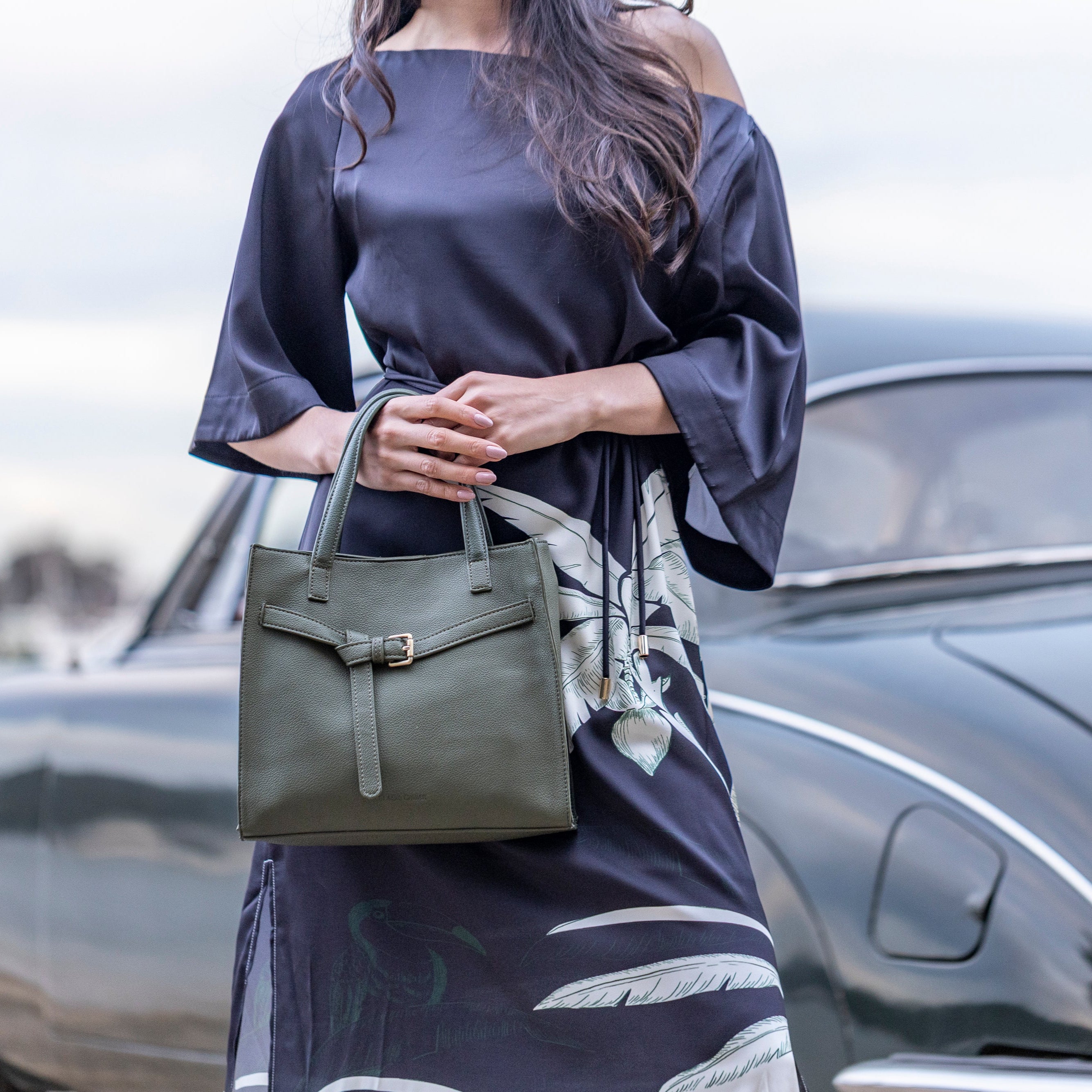 Kellye Dark Olive 3 Piece Handbag