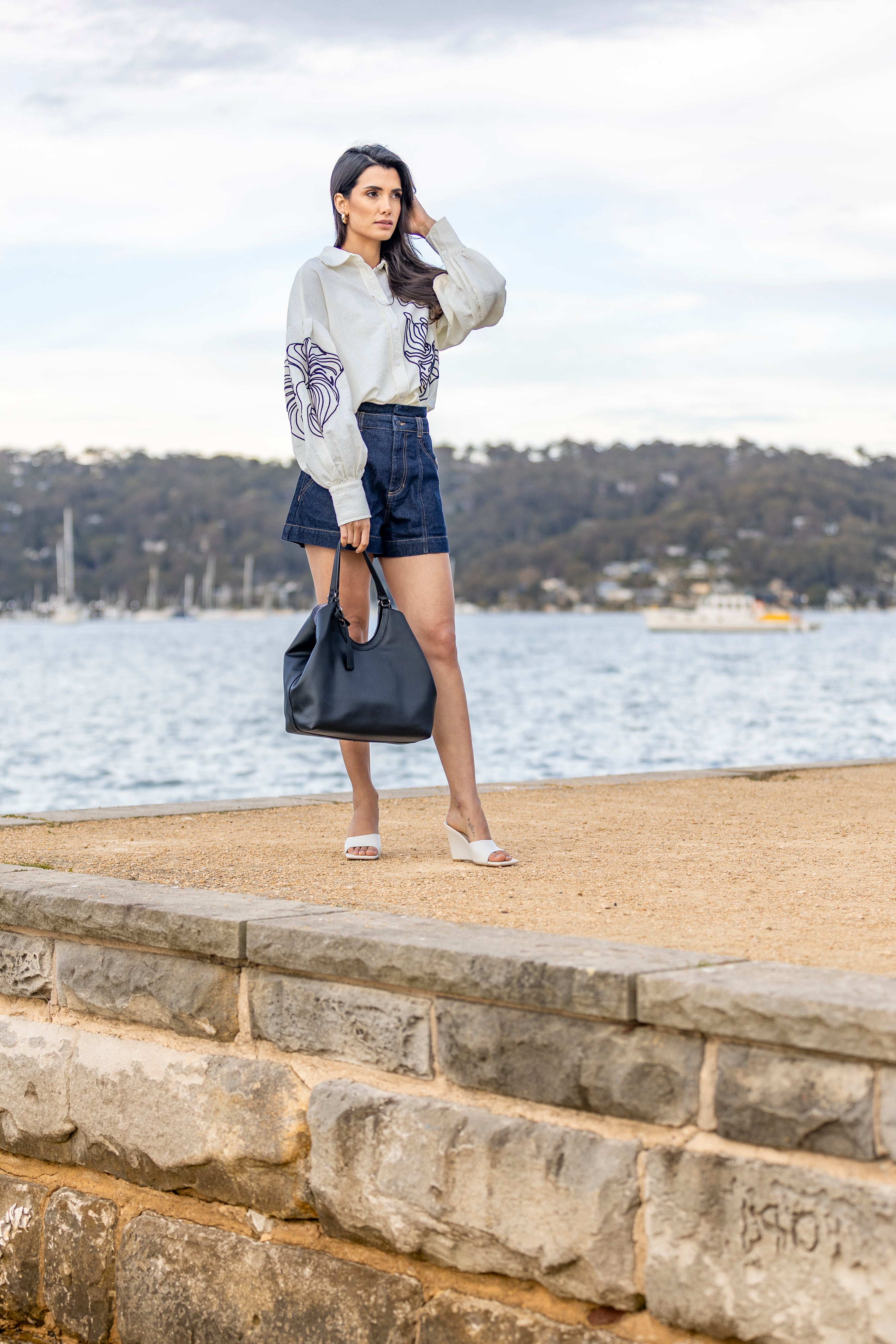Cielo Black 3 Piece Handbag Tote