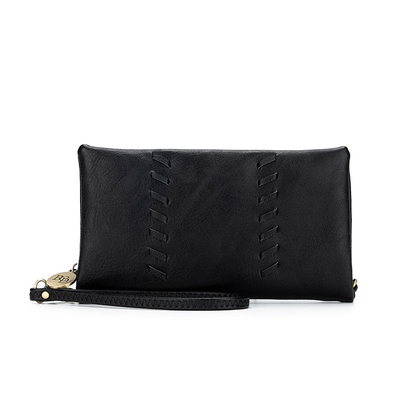 Sky Black Crossbody Phone Wallet