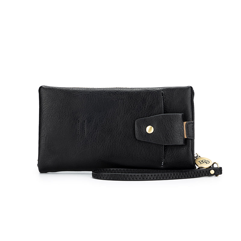 Sky Black Crossbody Phone Wallet