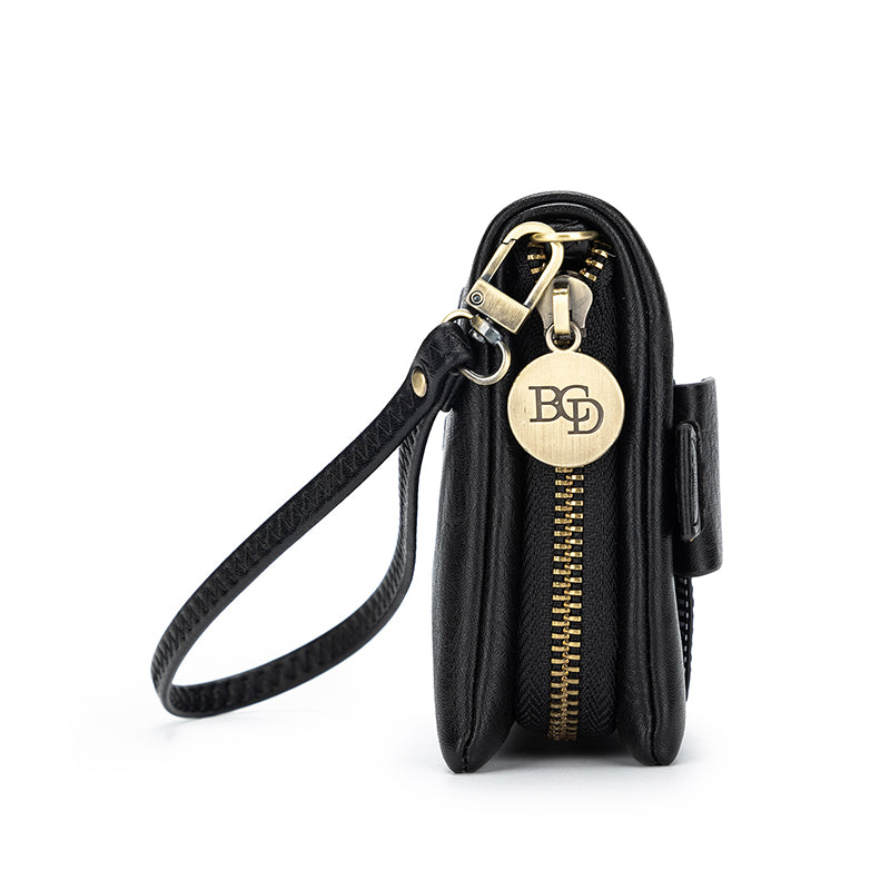 Sky Black Crossbody Phone Wallet