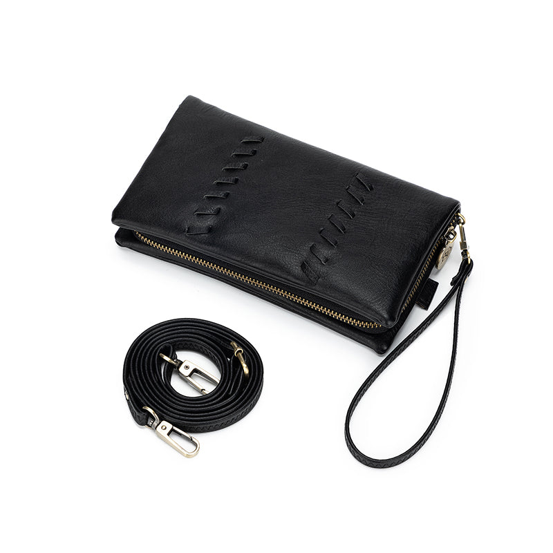 Sky Black Crossbody Phone Wallet