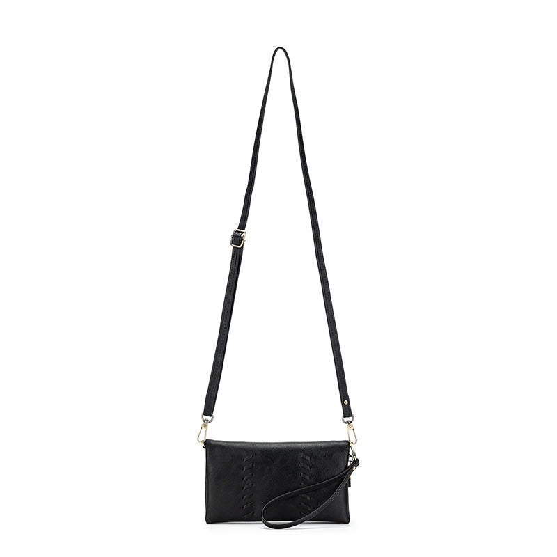 Sky Black Crossbody Phone Wallet