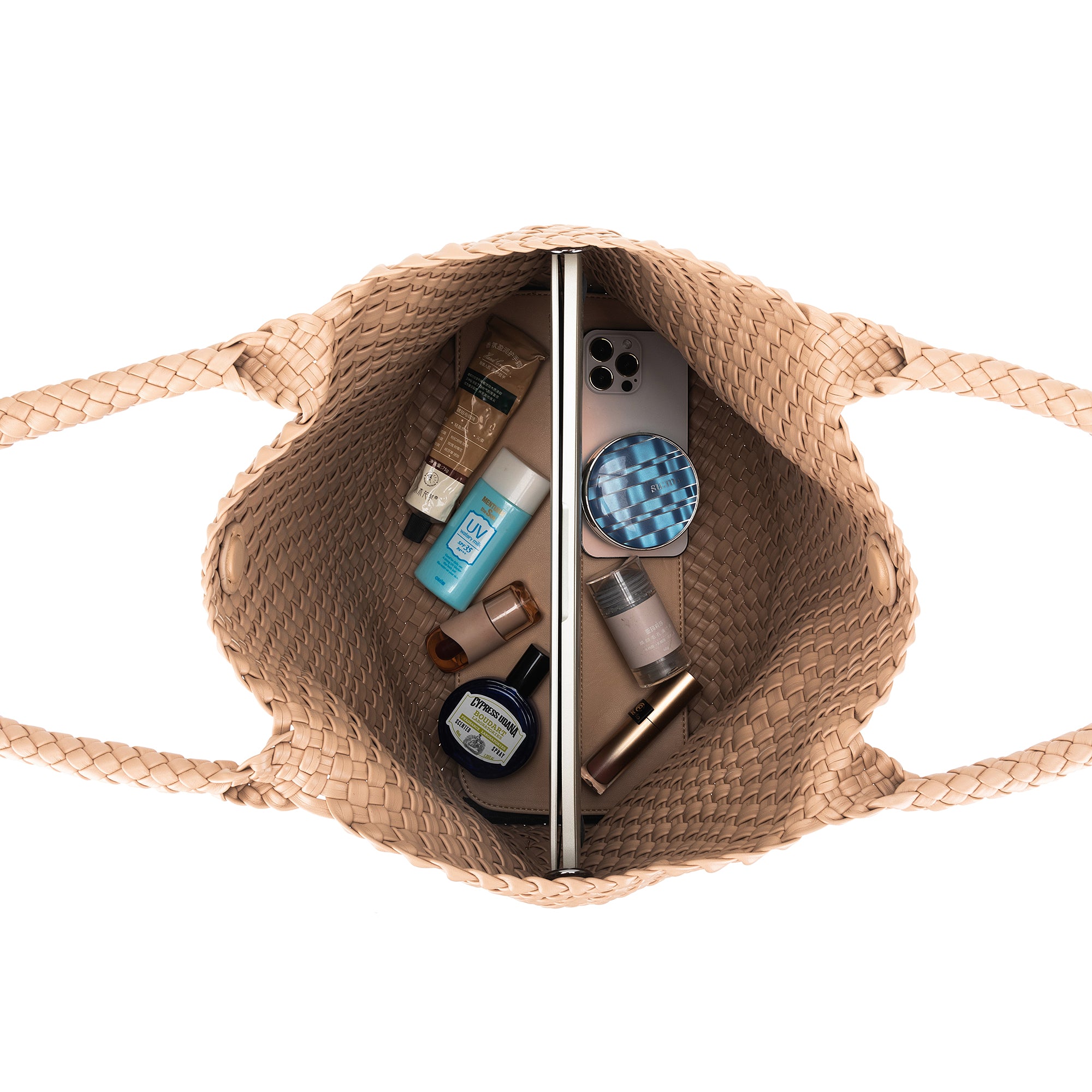 St Moritz Mocha 2 Piece Woven Handbag