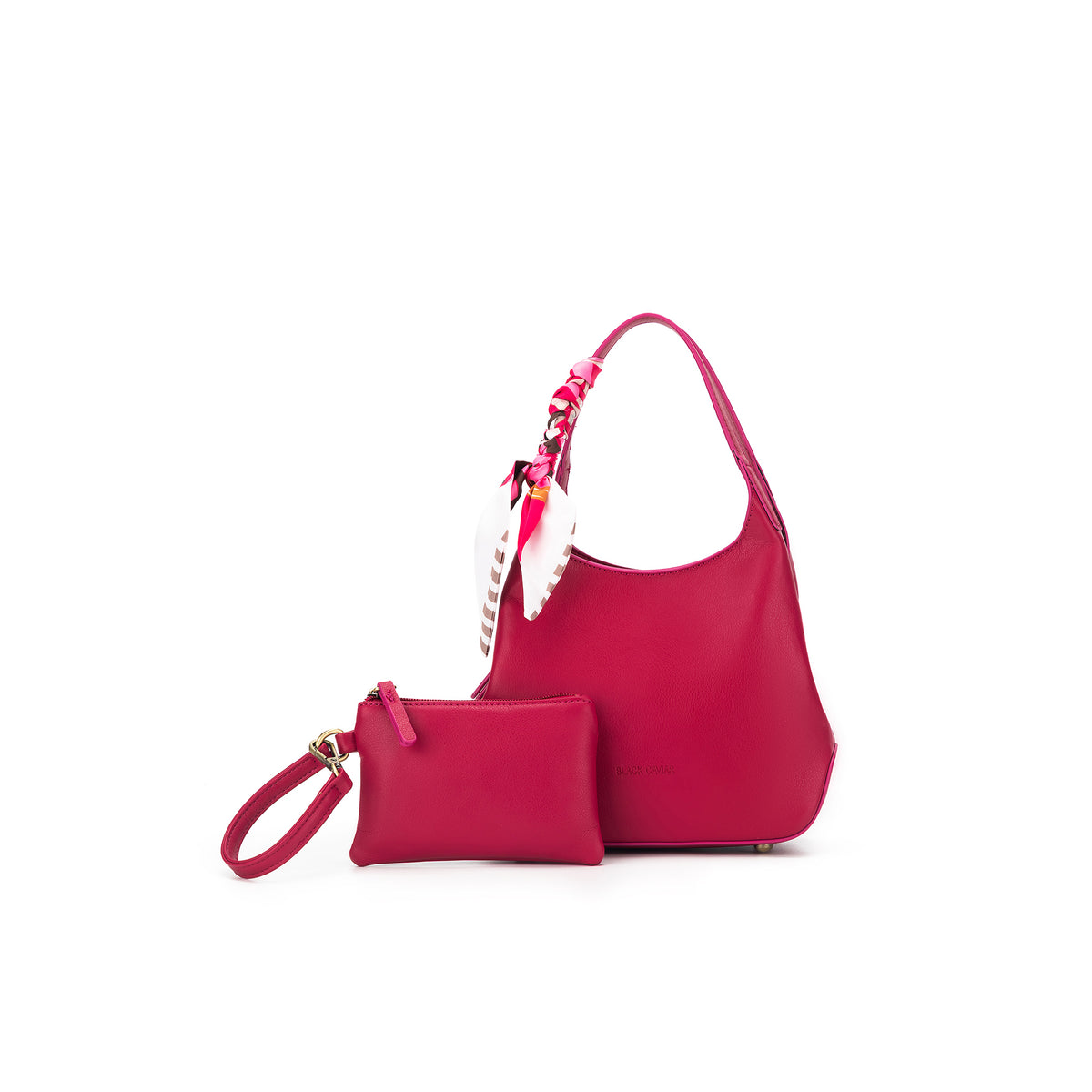 Mini Dune Hot Pink 2 Piece Vegan Leather Top Handle Handbag
