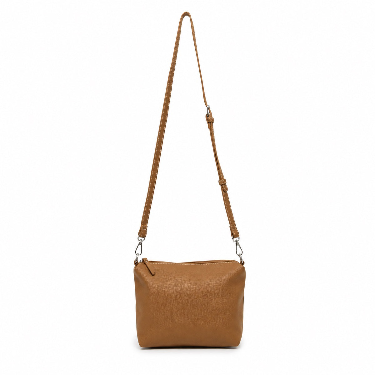 Aryana Tan Vegan Leather Shoulder & Crossbody Bag