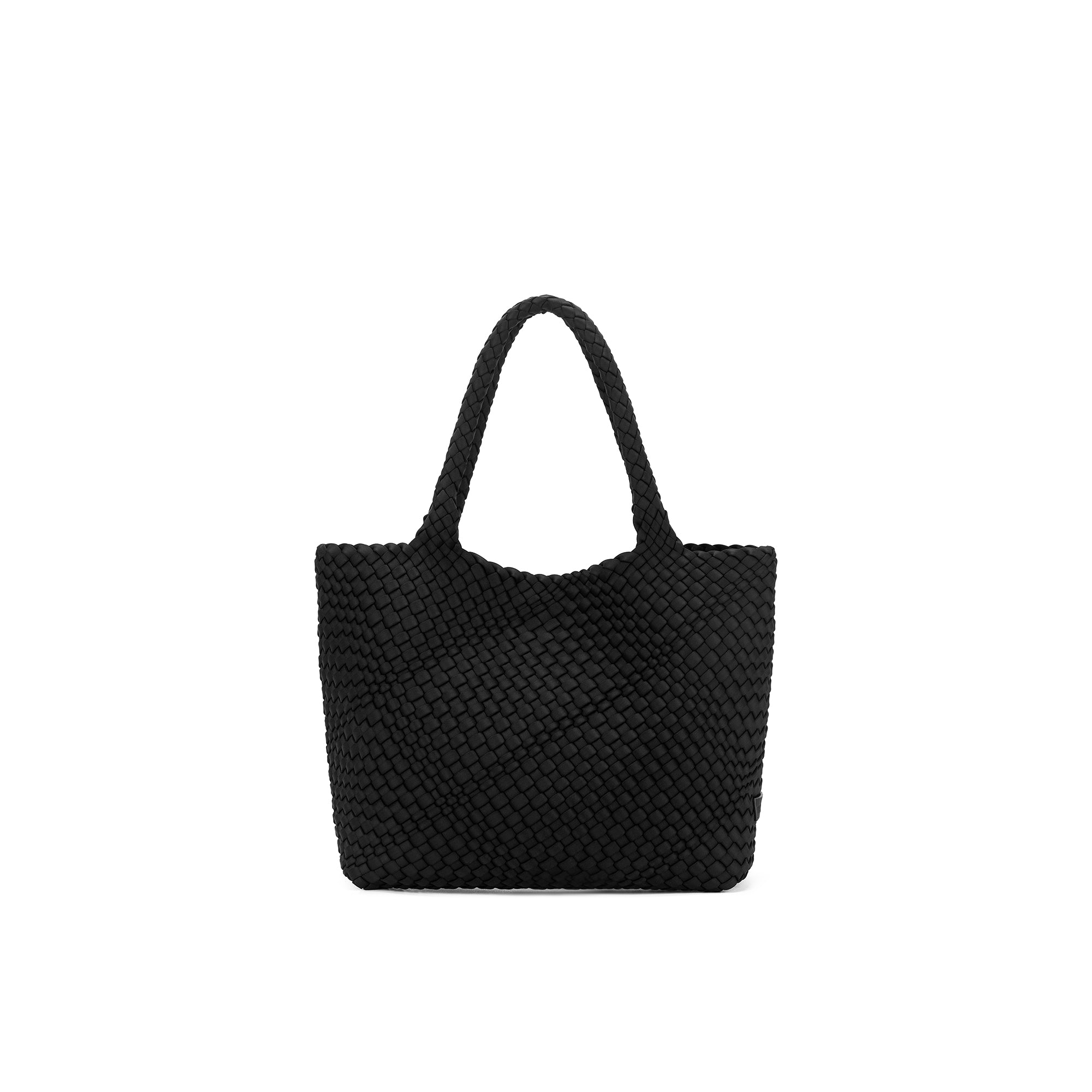 The Hampton Black 2 Piece Handwoven Neoprene Handbag