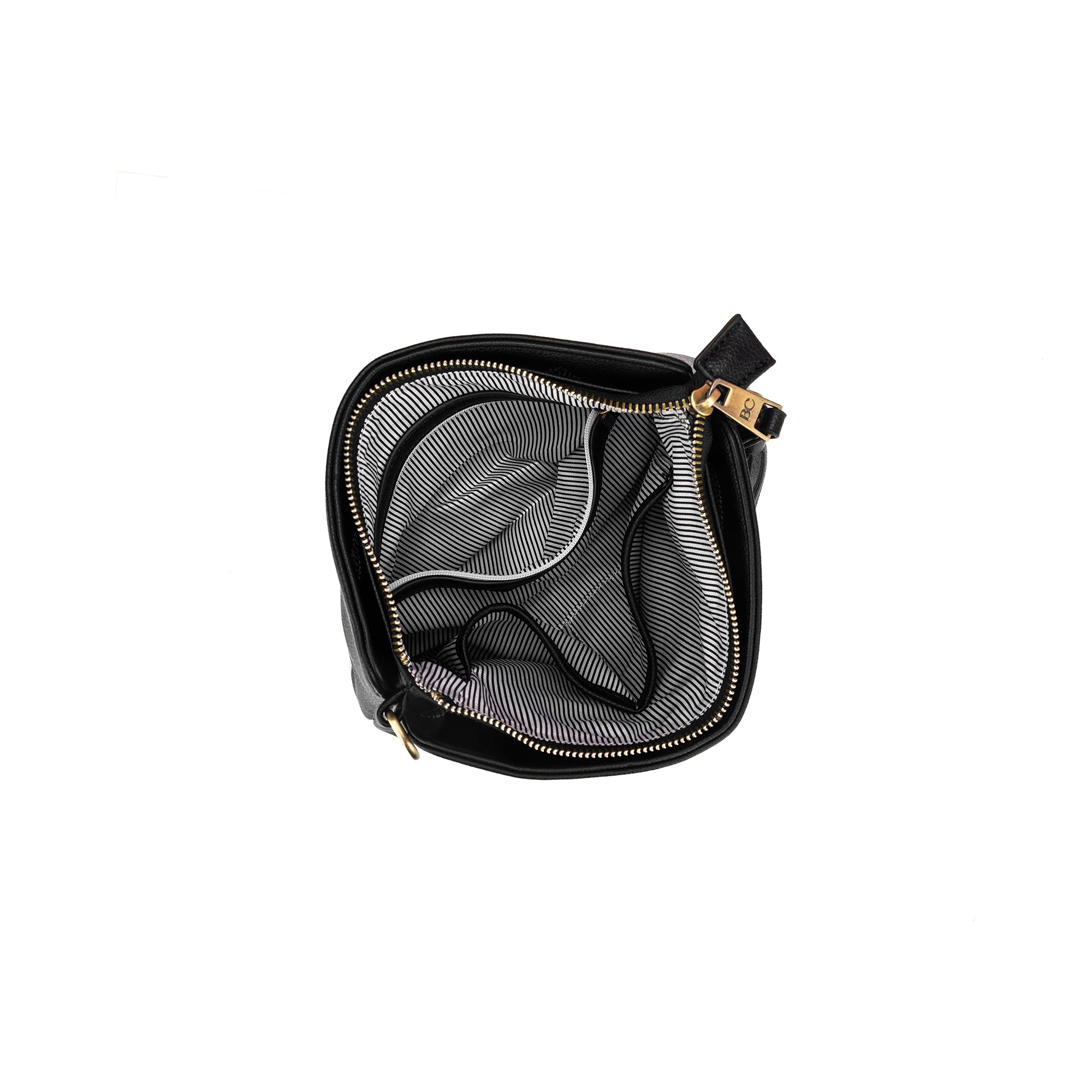 Maggie Black 3 Compartment Crossbody Bag