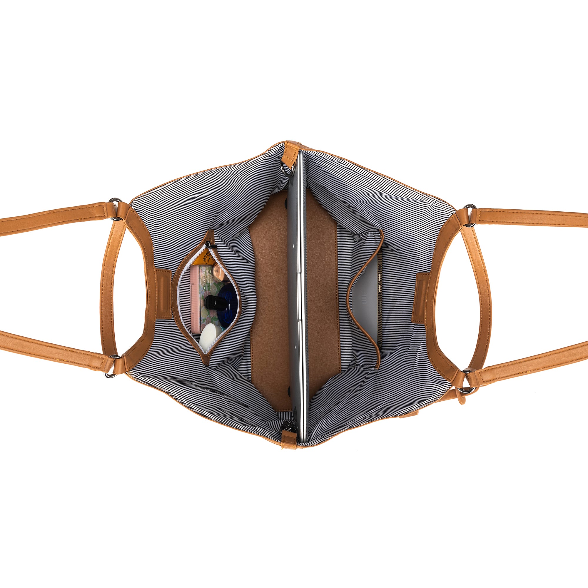 Solana Tan 2 Piece Woven Handbag Tote