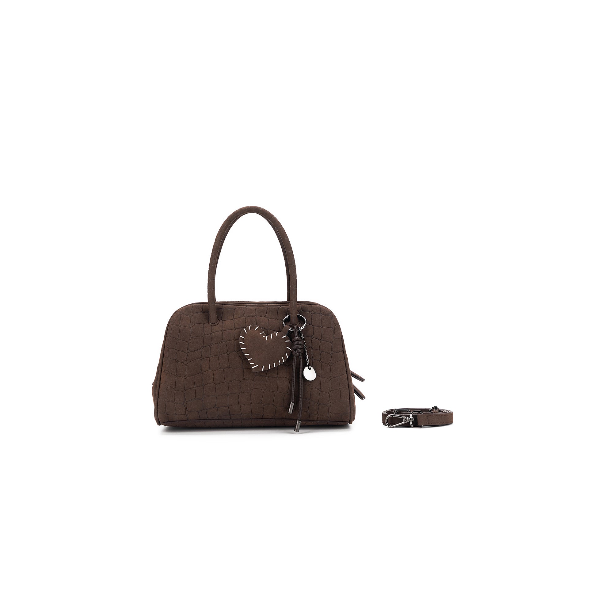 Lucinda Croc Coffee Handbag Tote