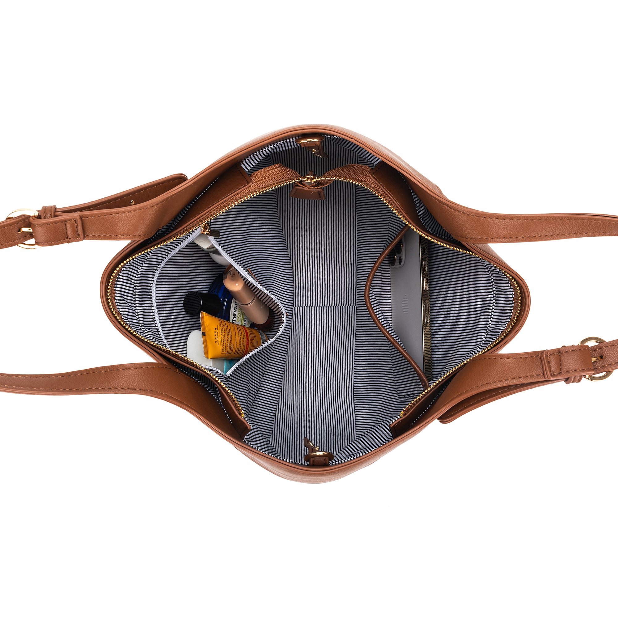 Naomi Mocha Tan 3 Piece Handbag Tote