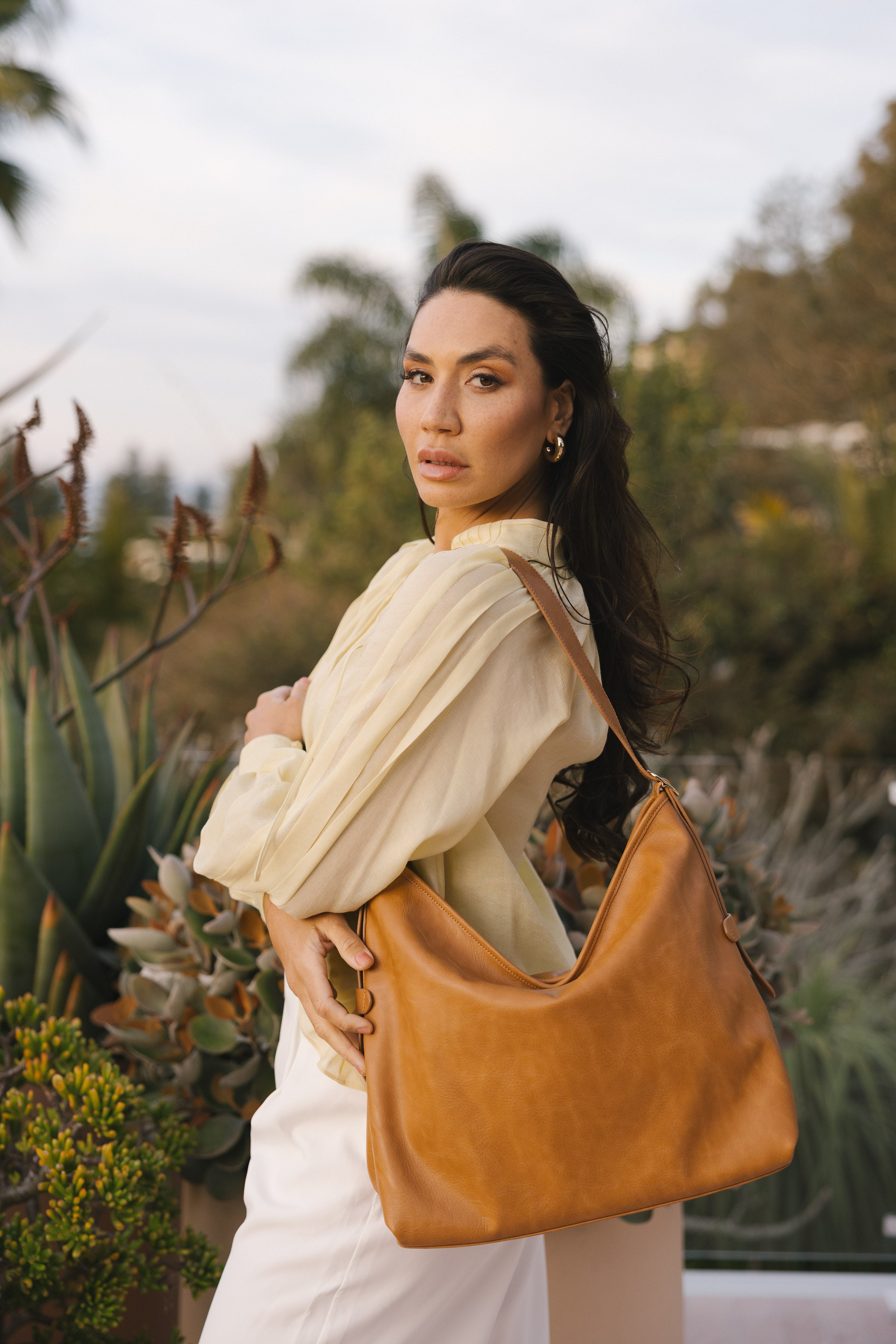 Madeleine Tan Large 3 Piece Relaxed Hobo