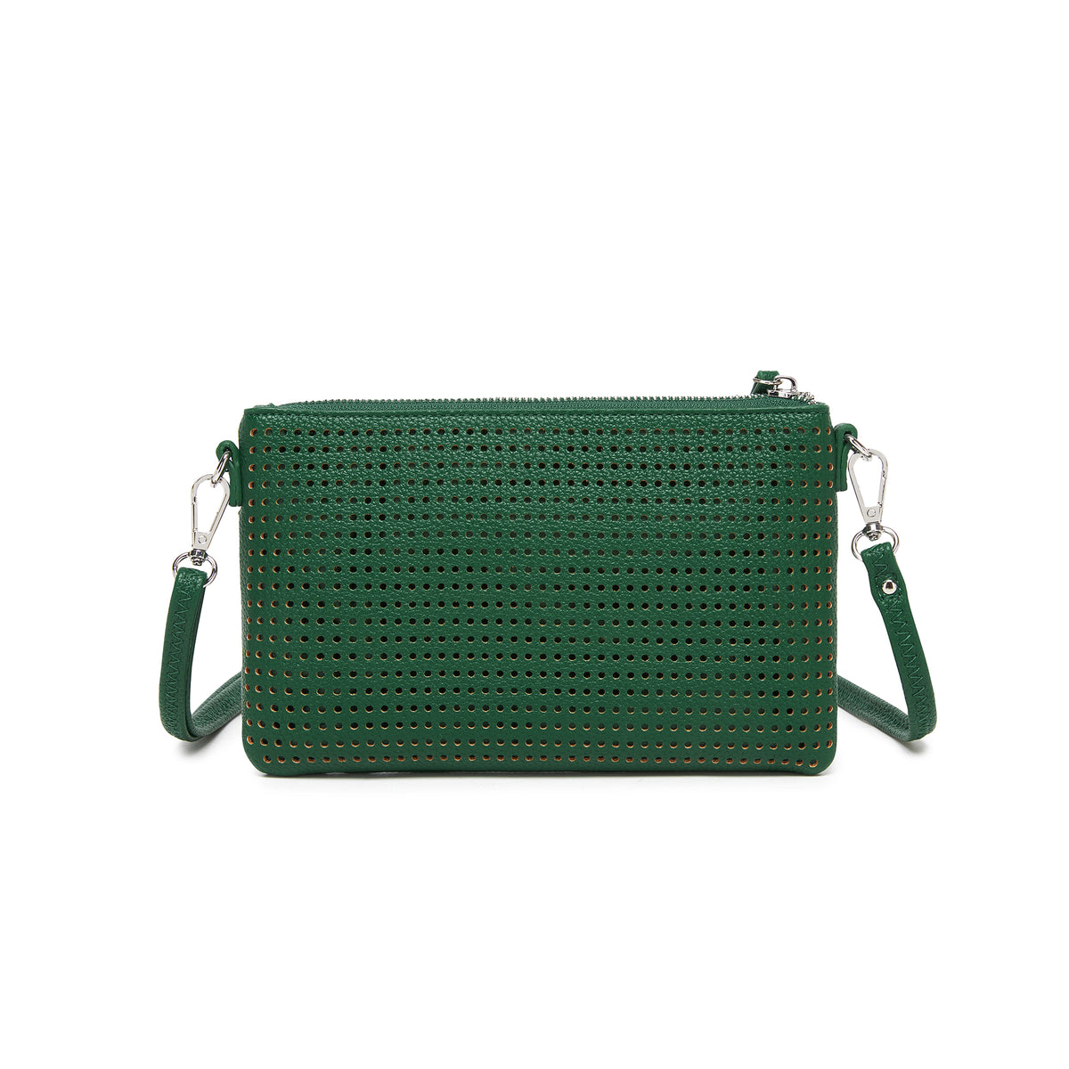 Milla Green Vegan Leather Crossbody & Clutch Bag