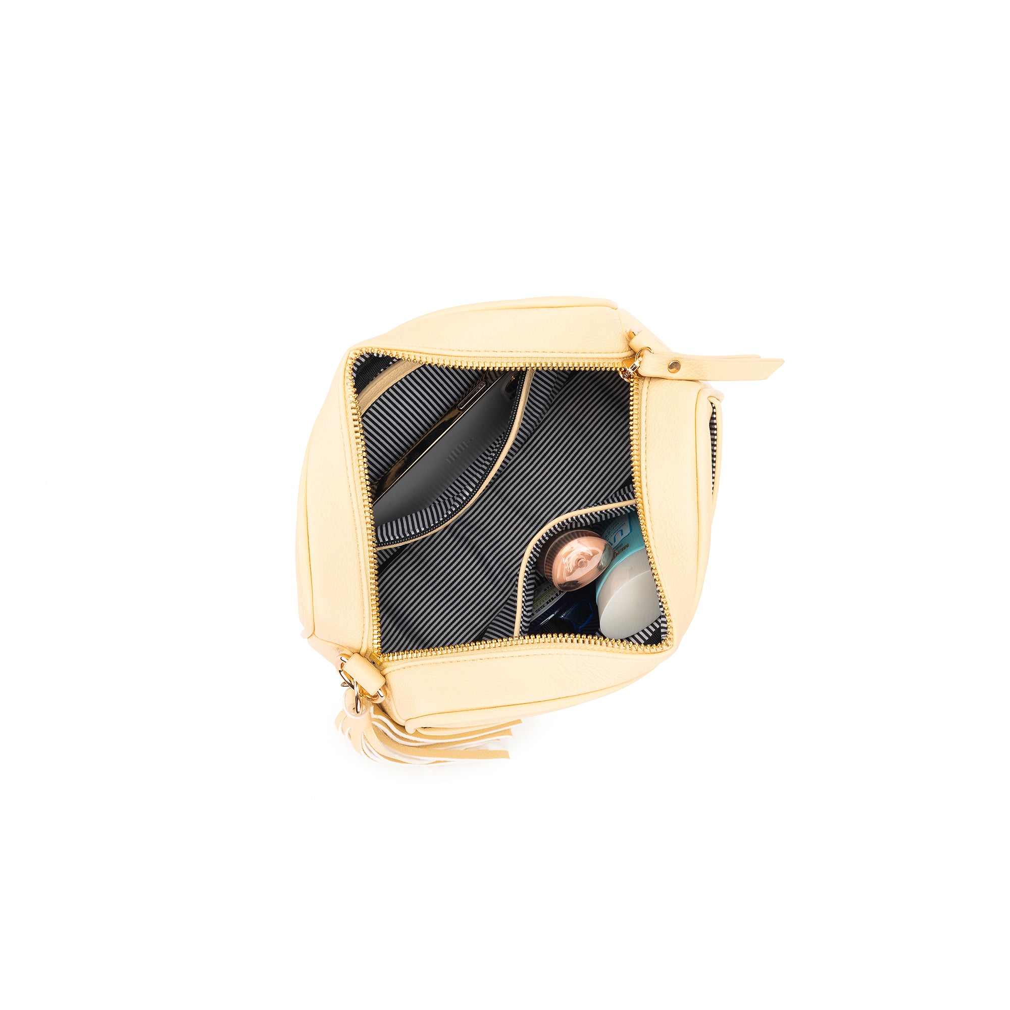 Indie Yellow Chiffon Crossbody Bag