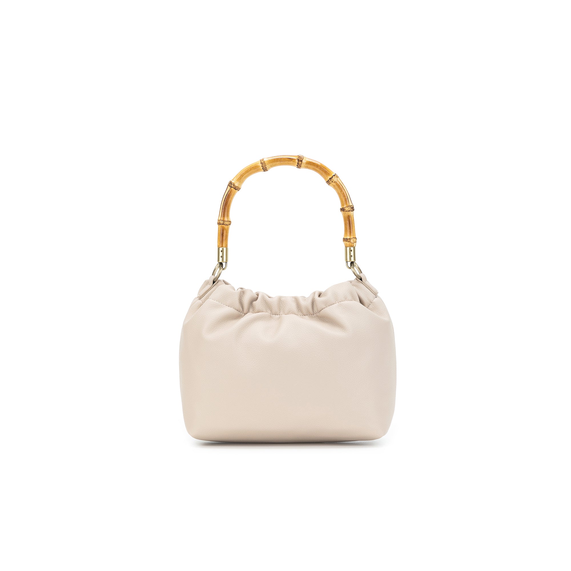 Catalina Oatmeal Bamboo Handle Crossbody Bag