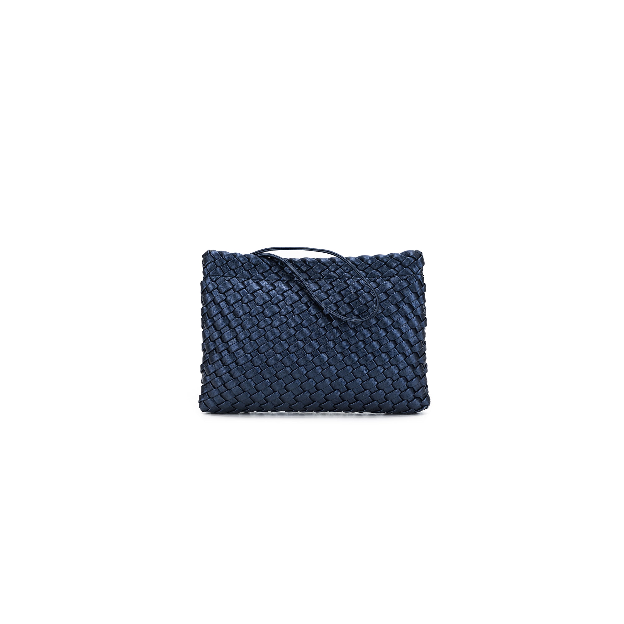 St Moritz Navy 2 Piece Woven Handbag