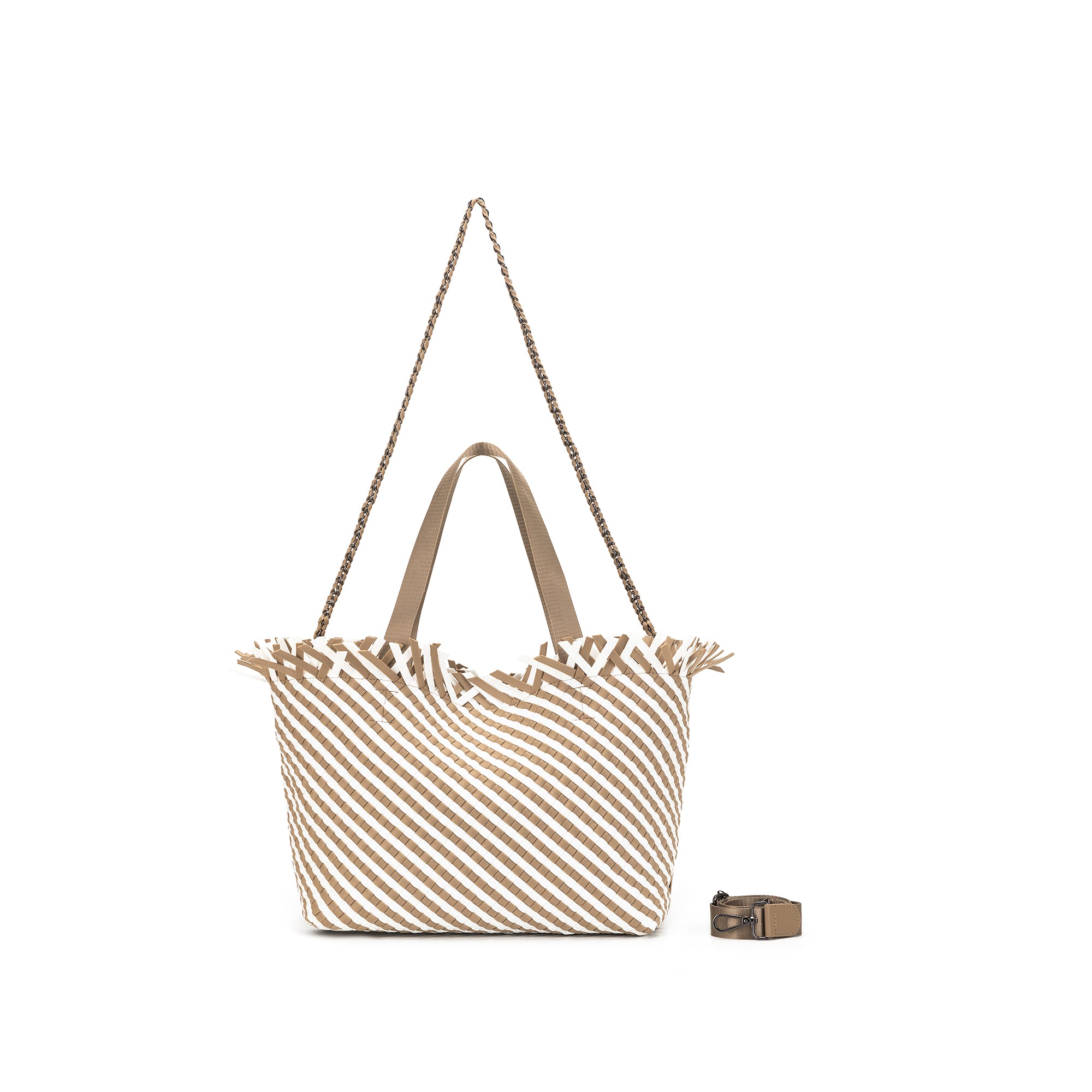 Bahama Biscuit Large 2 Piece Woven Tote