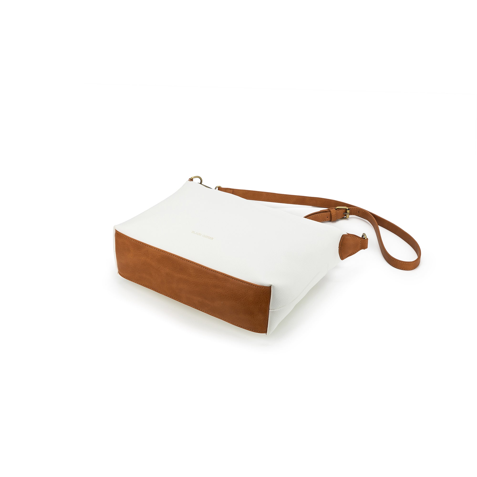 Dana White & Tan Crossbody Bag