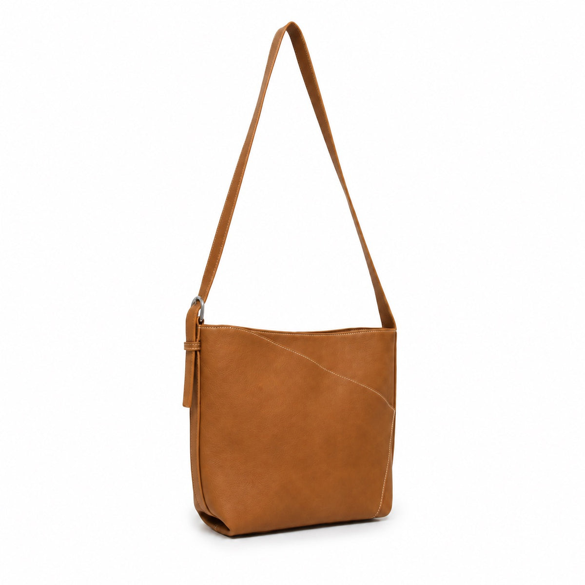 Aryana Tan Vegan Leather Shoulder & Crossbody Bag