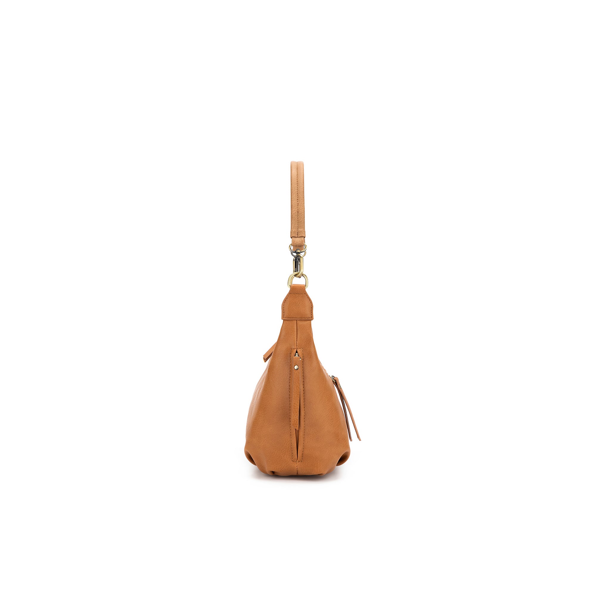 Carey Tan Vegan Leather Crossbody Bag