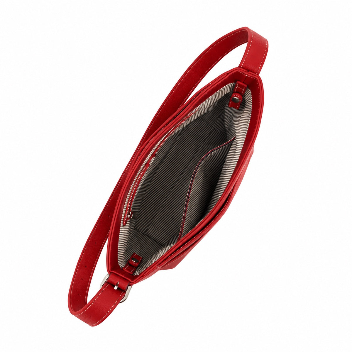Aryana Red Vegan Leather Shoulder & Crossbody Bag