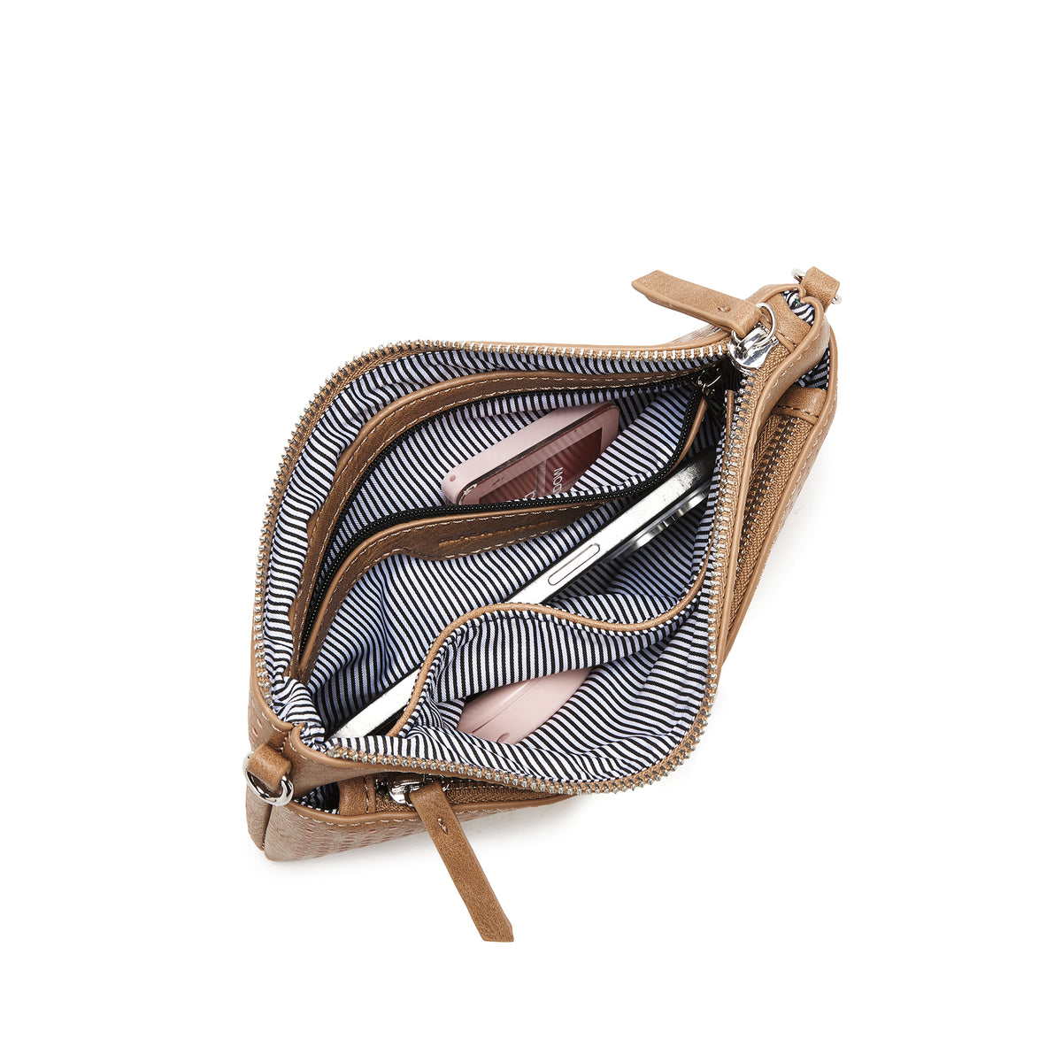 Milla Sand Vegan Leather Crossbody & Clutch Bag