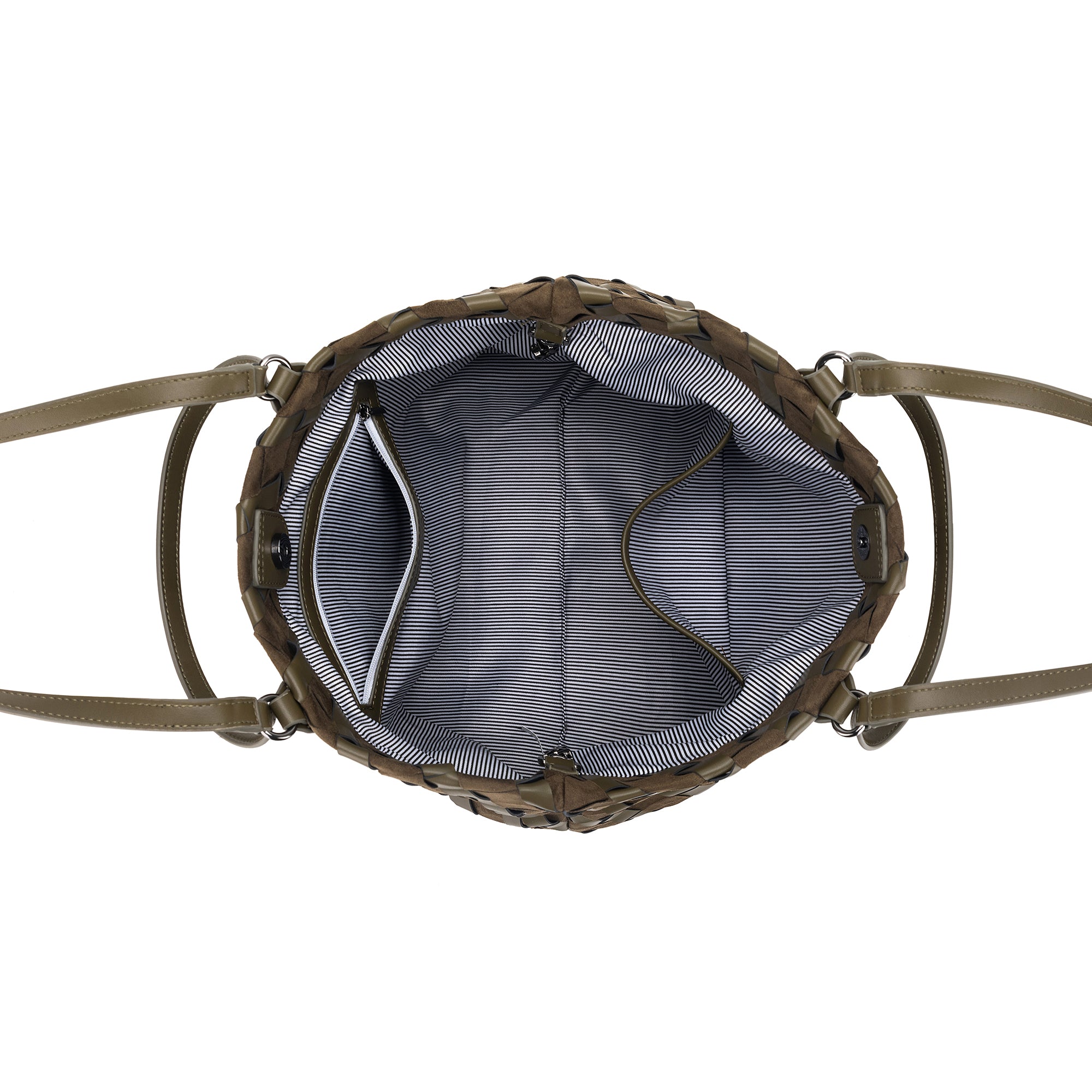 Lexington Olive 3 Piece Woven Handbag Tote