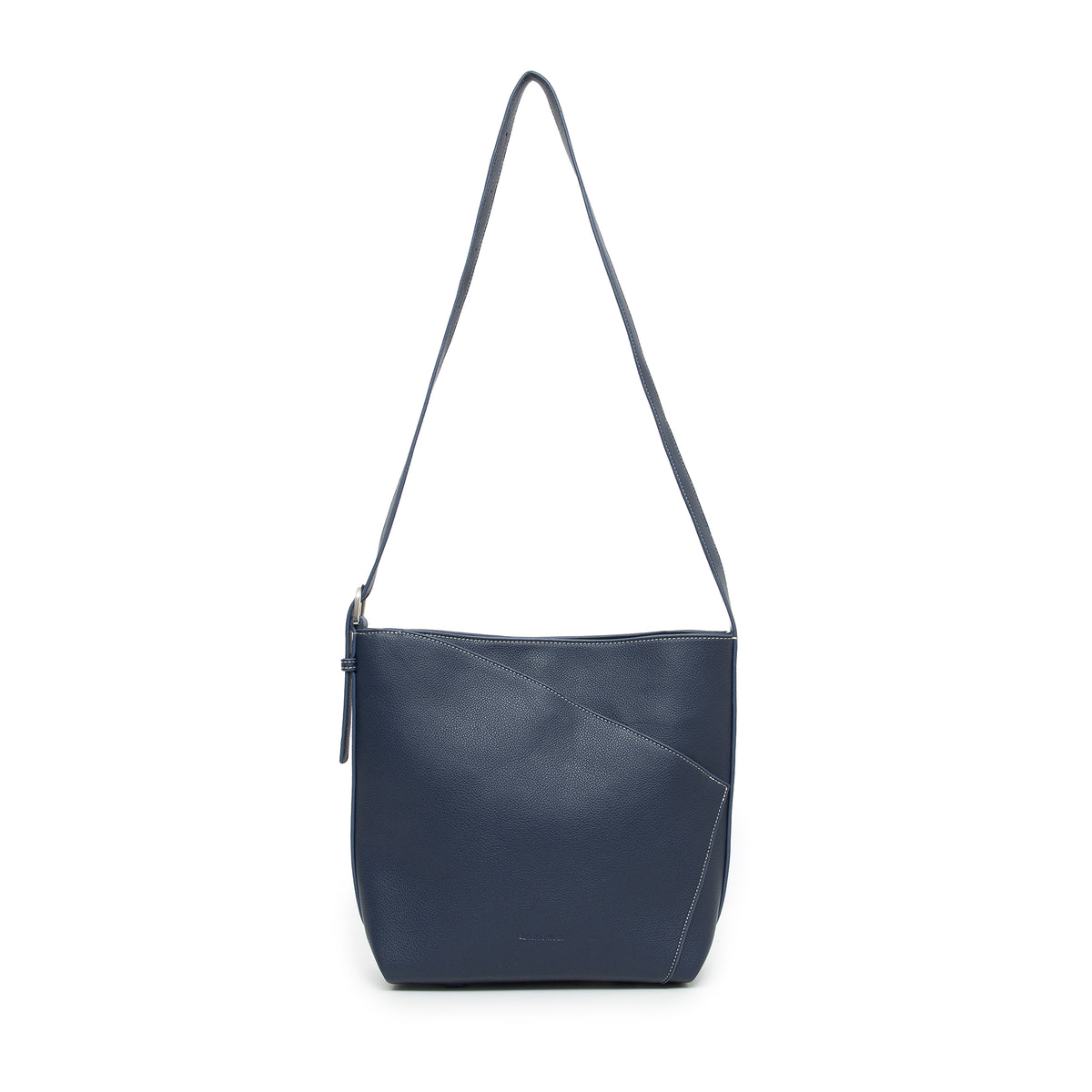 Aryana Navy Vegan Leather Shoulder & Crossbody Bag