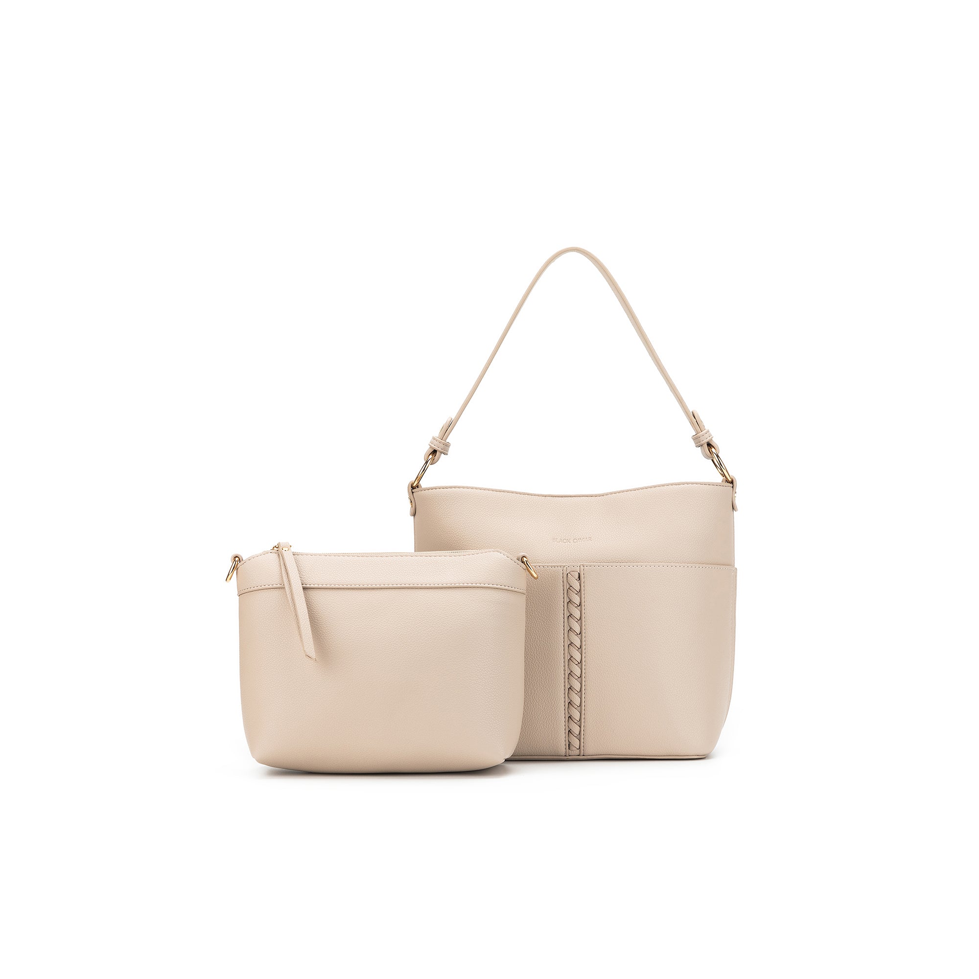Melody Oatmeal 2 Piece Shoulder Crossbody Bag