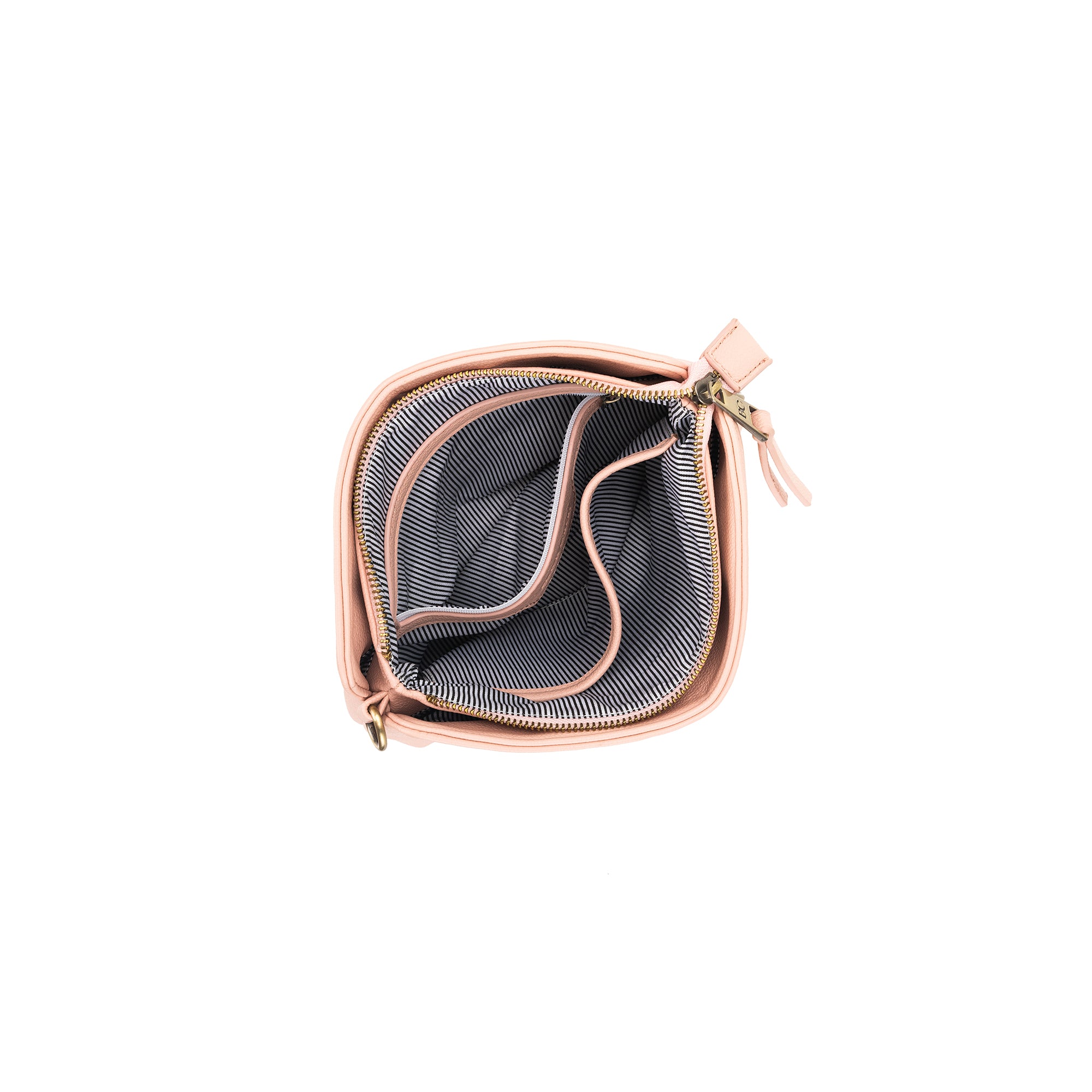 Maggie Pink 3 Compartment Crossbody Bag