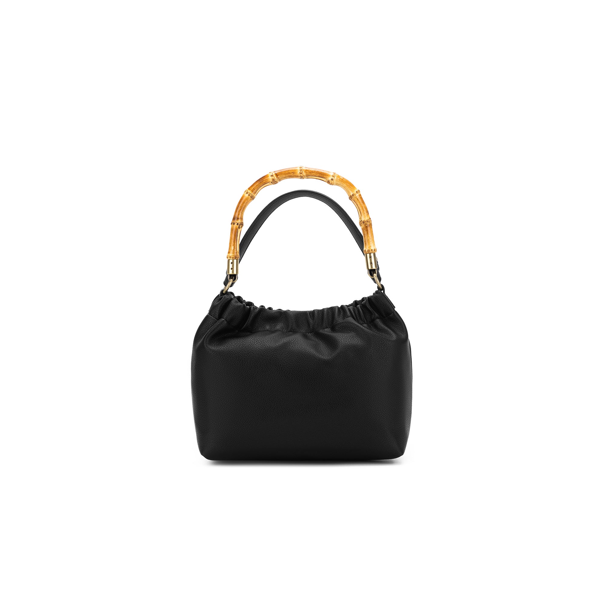 Catalina Black Bamboo Handle Crossbody Bag