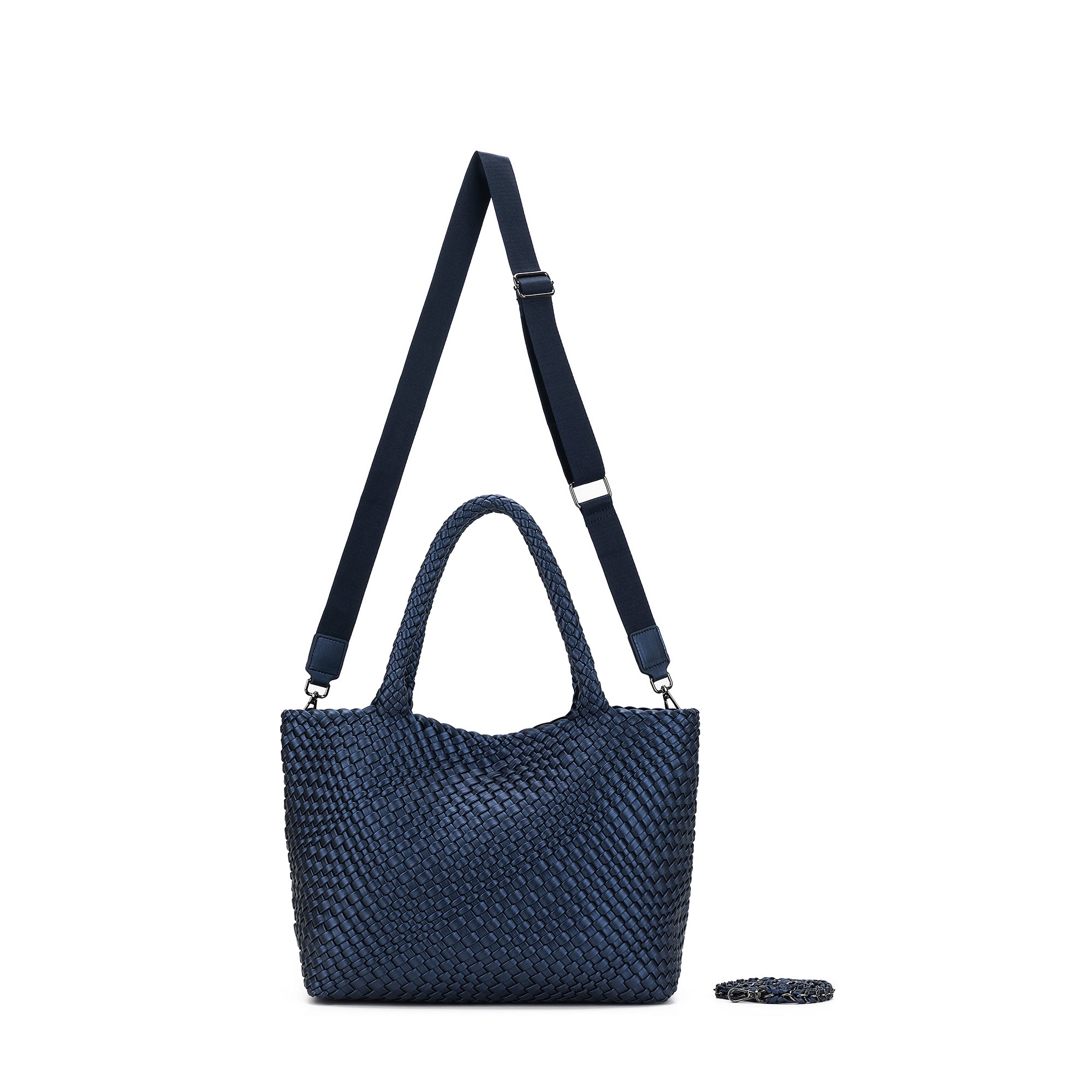 St Moritz Navy 2 Piece Woven Handbag