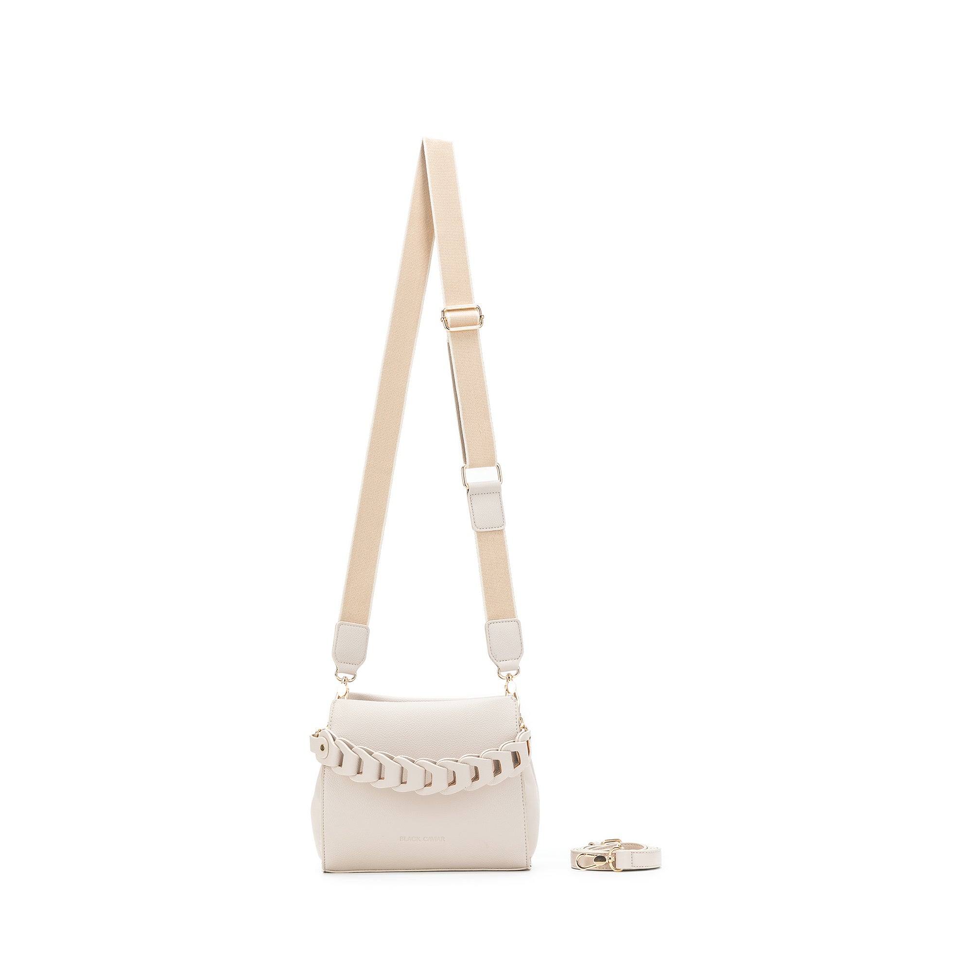 Lua Oatmeal Plait 3 Compartment Handbag