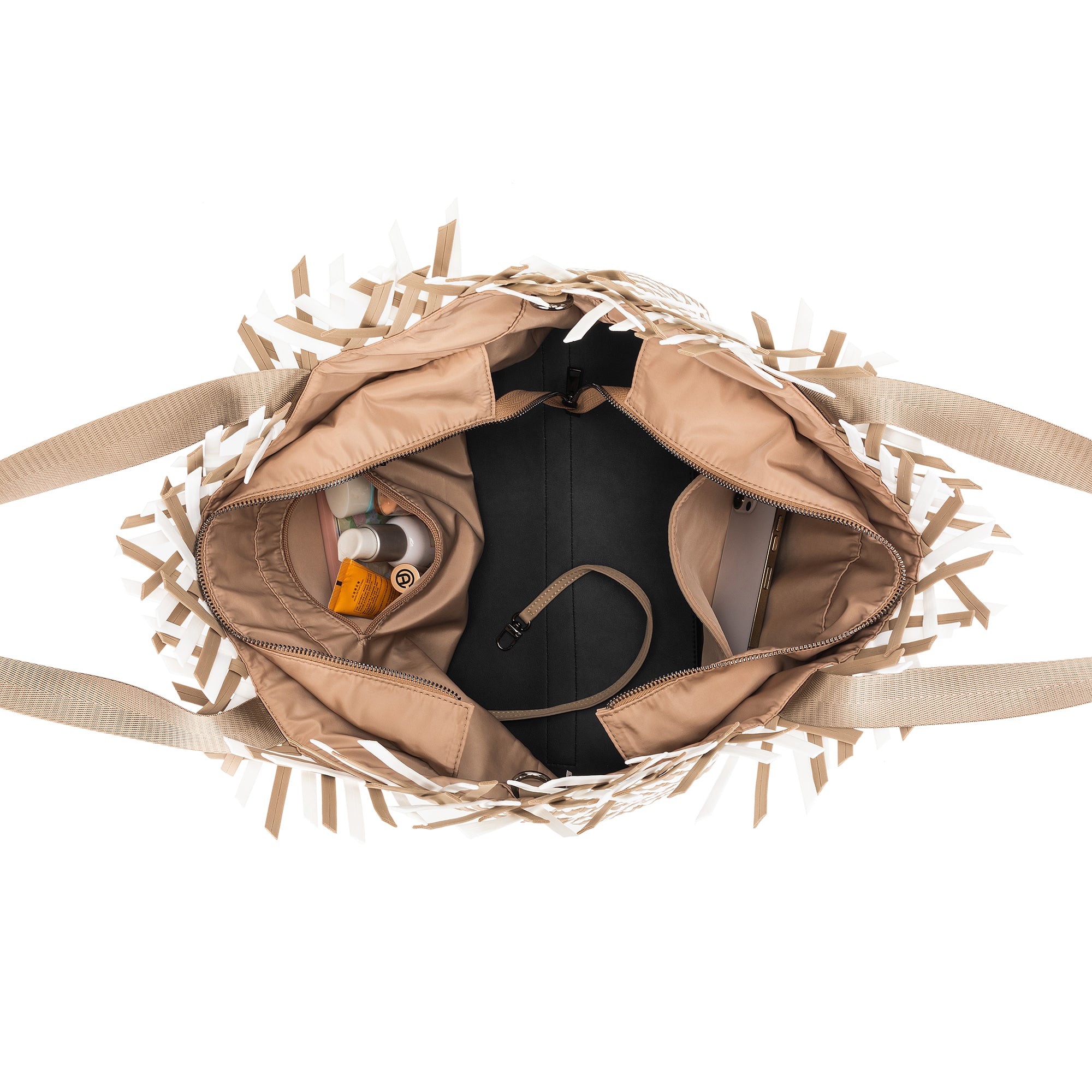 Bahama Biscuit Large 2 Piece Woven Tote