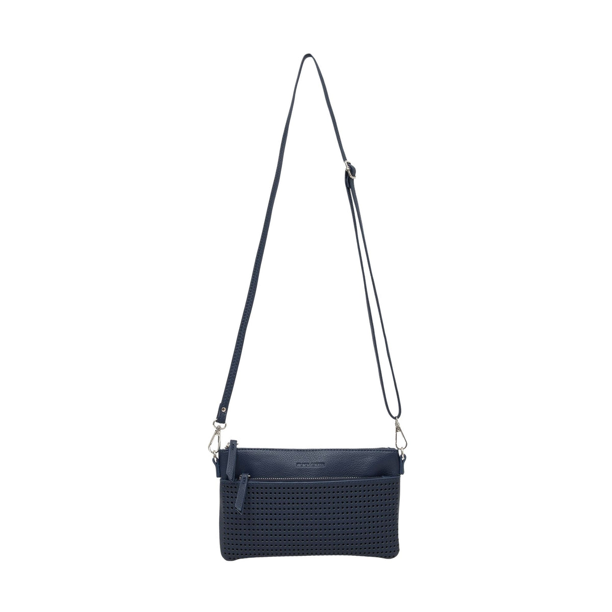 Milla Deep Navy Vegan Leather Crossbody & Clutch Bag