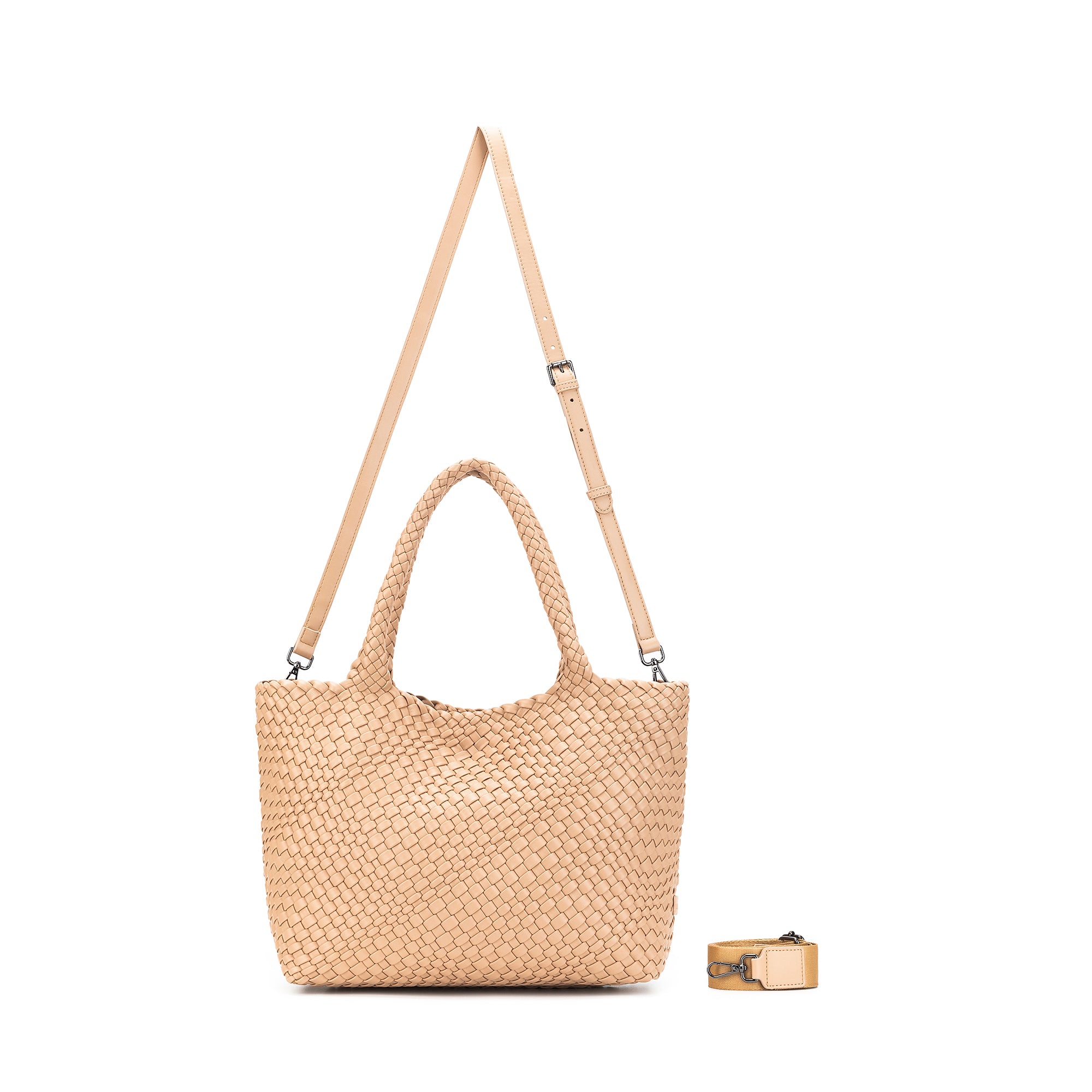 St Moritz Mocha 2 Piece Woven Handbag